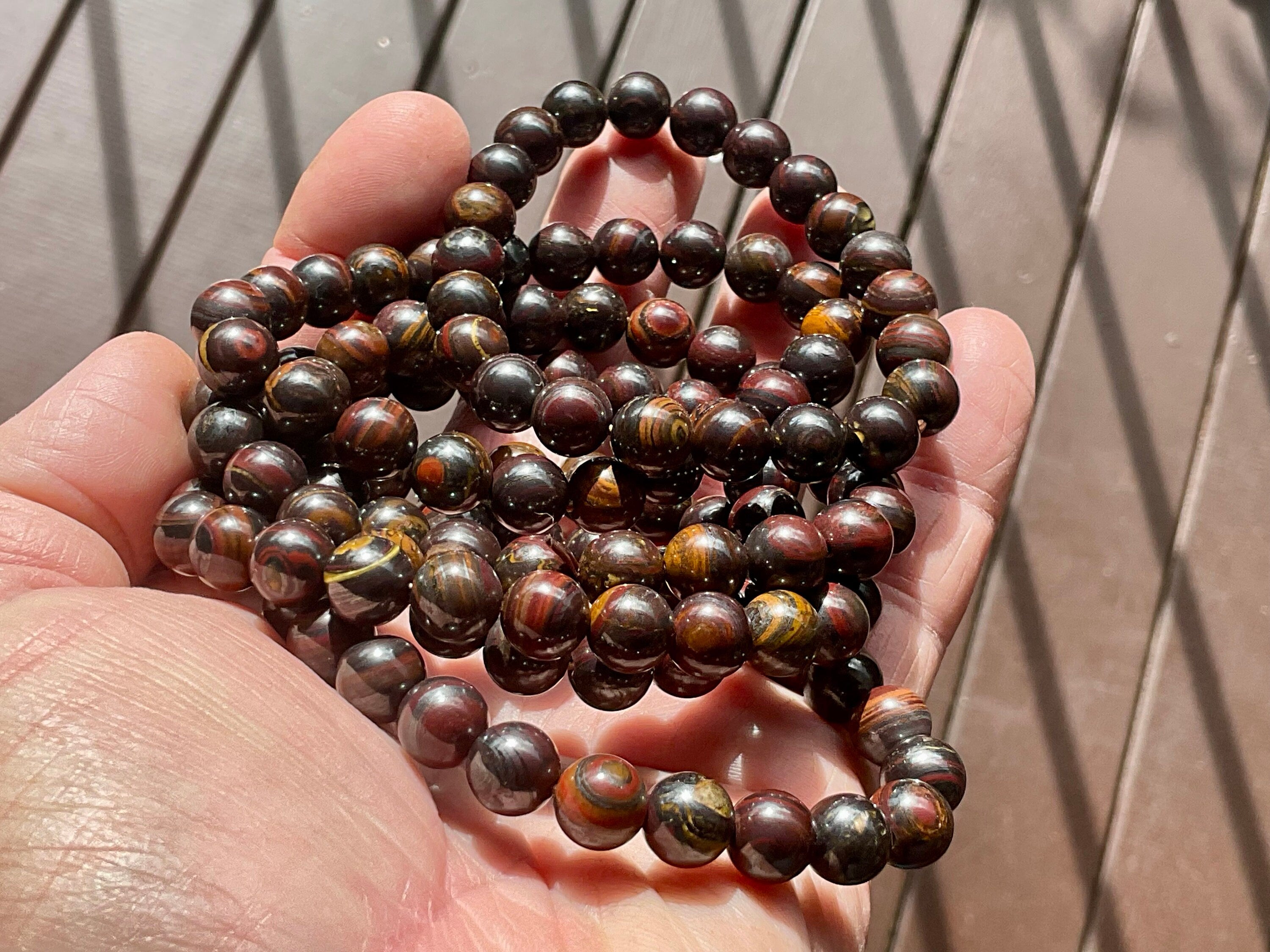Tiger Iron 8mm Bead Bracelet