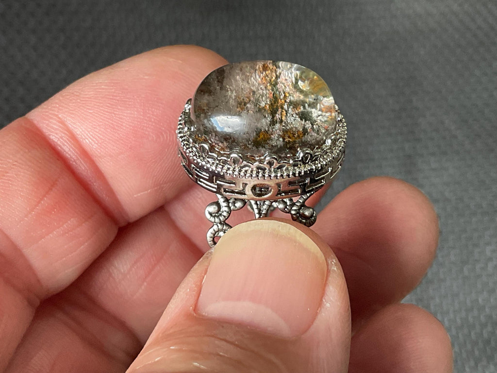 6g Lodelite Cabochon in Antique Style Ring C