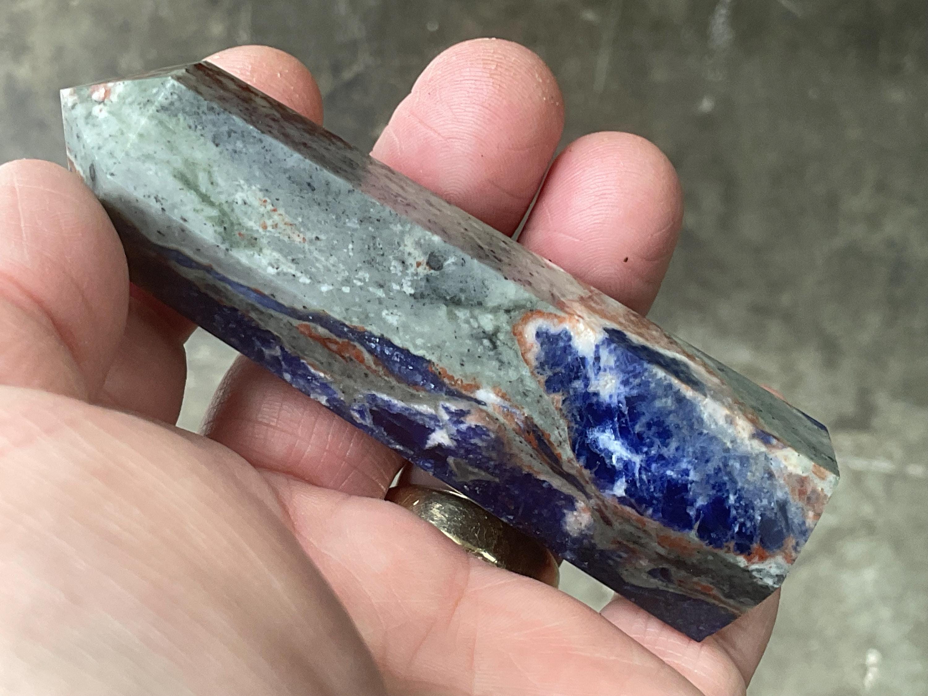 104g Sodalite with Sunstone Generator 4B