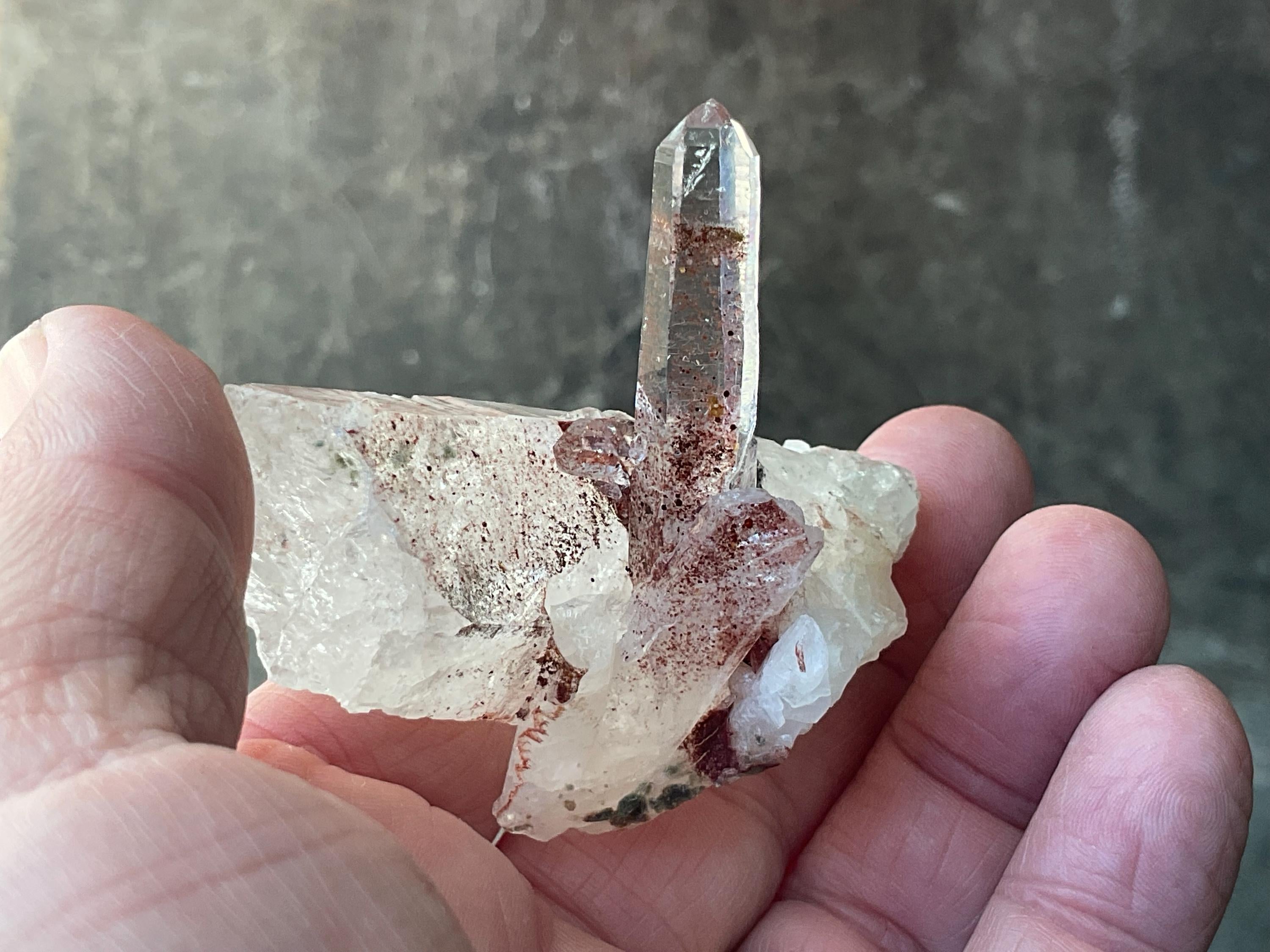 74g Specularite on Quartz Cluster 1A from Inner Mongolia