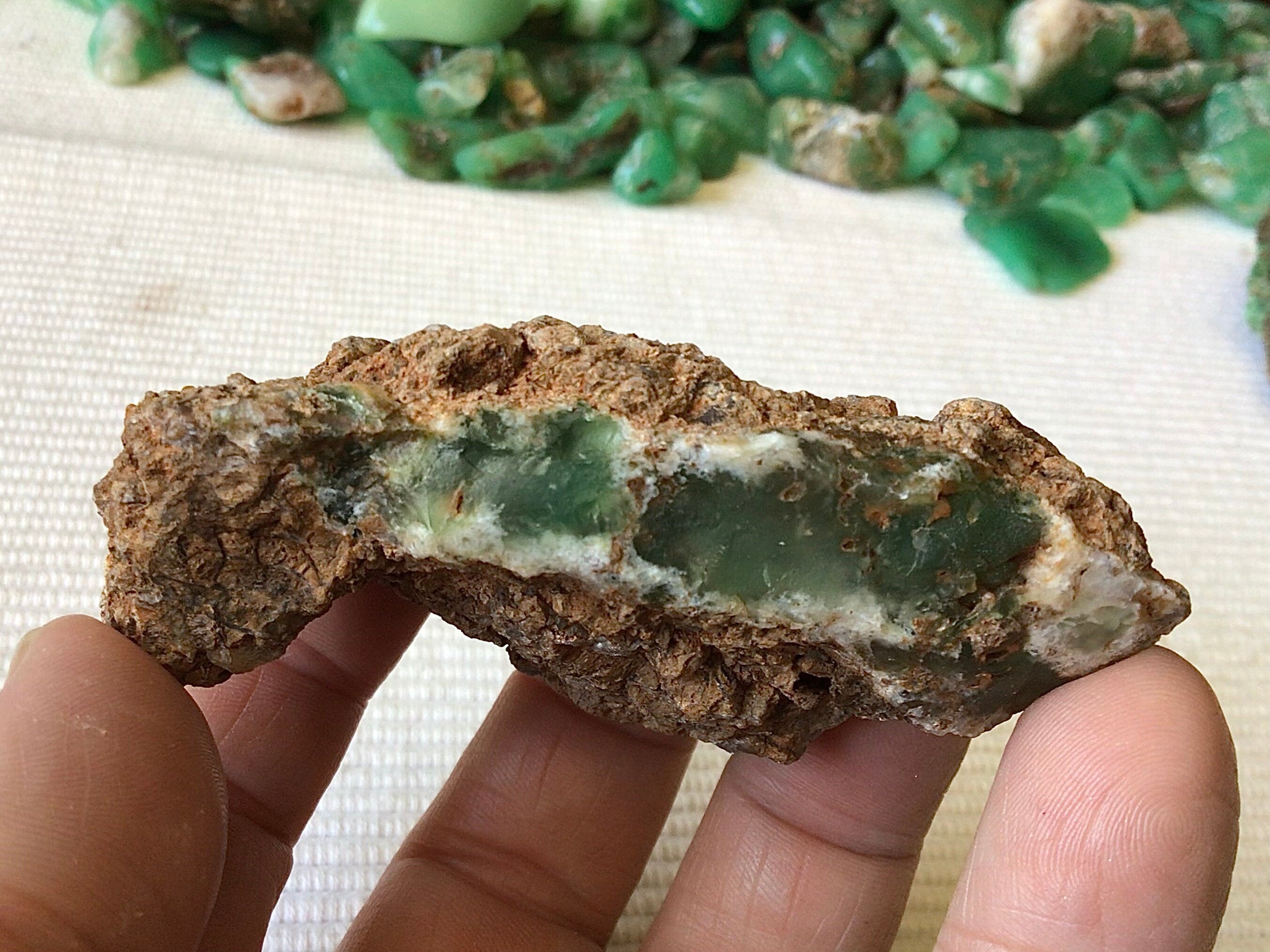 74g Rough Chrysoprase Piece 5B