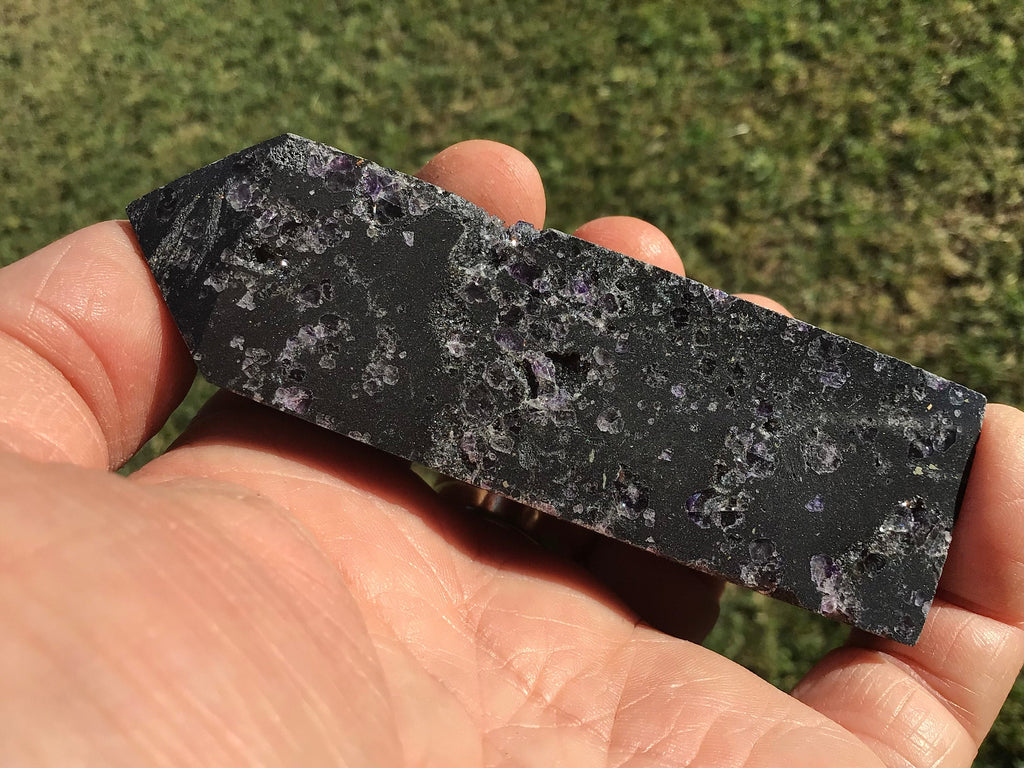 137g Sphalerite Generator with Lavender Fluorite with Clear Quartz 3A
