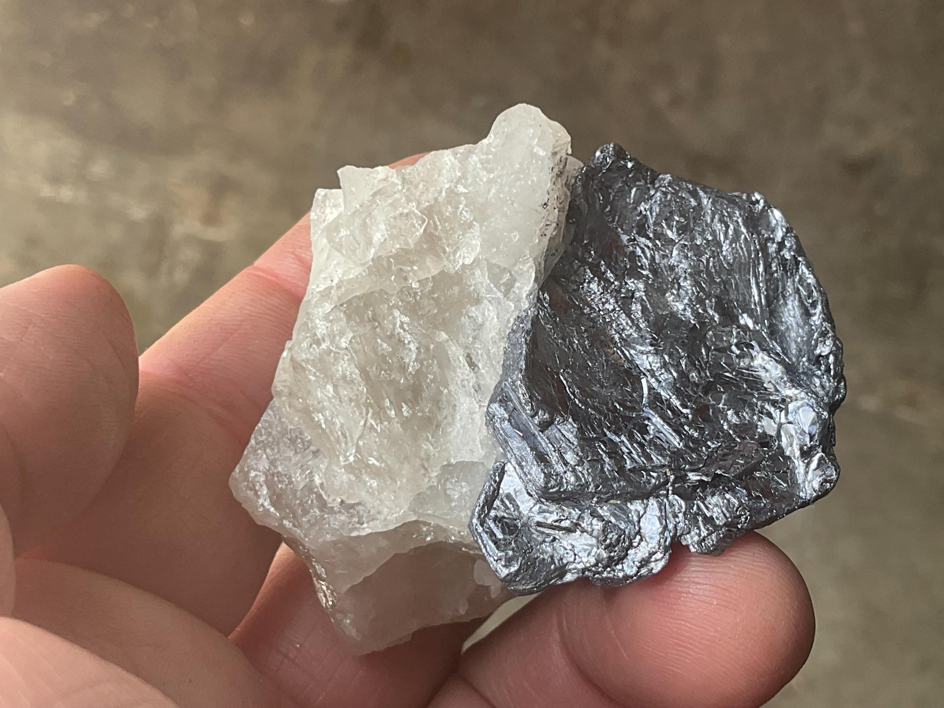 110g Australian Molybdenite on Quartz Specimen 1A