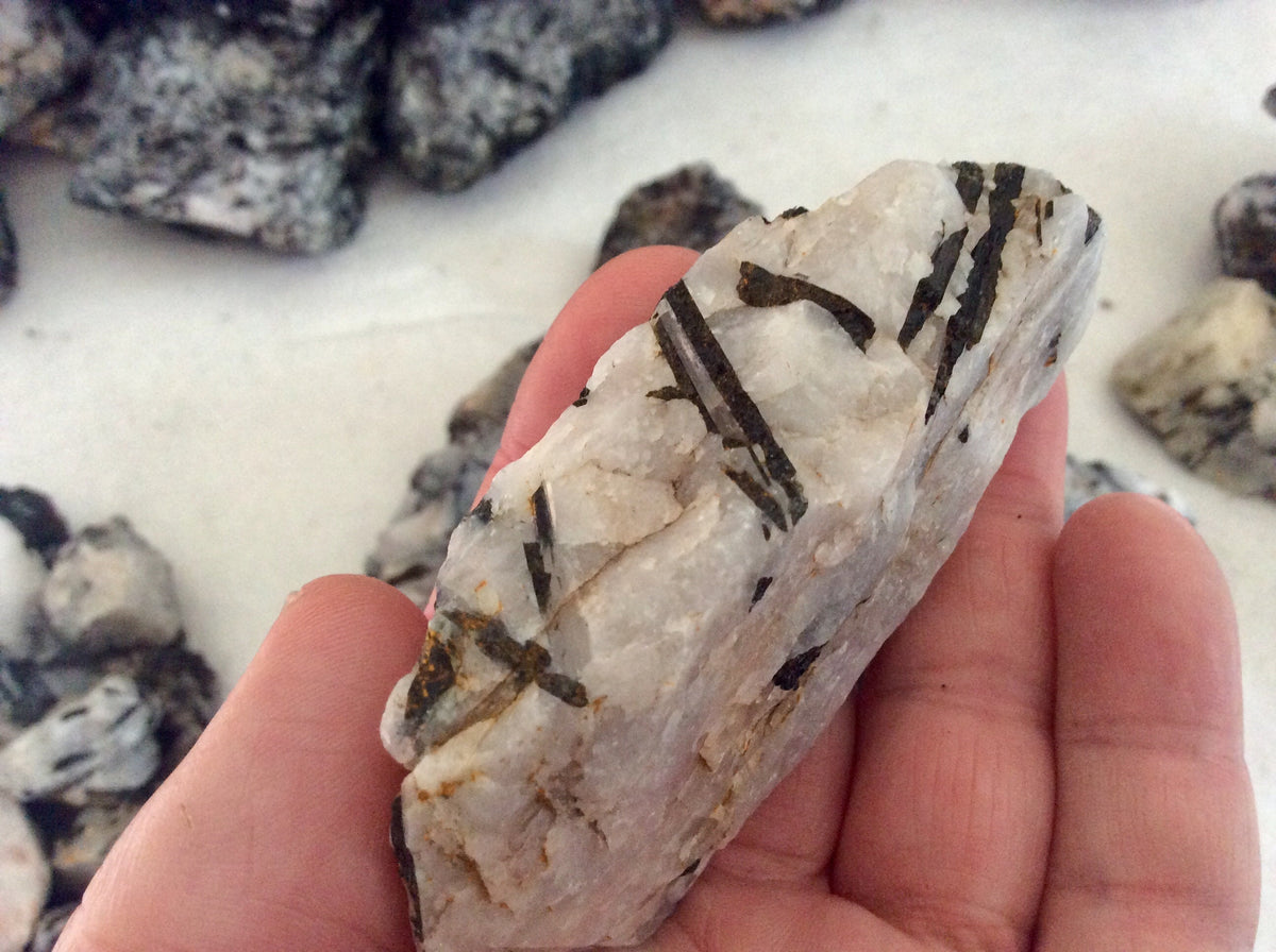 225g (3 pieces) Medium Rough Australian Tourmalated Quartz Pieces
