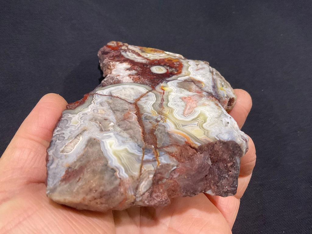 346g Red Mexican Crazy Lace Agate Polished Slab 1B