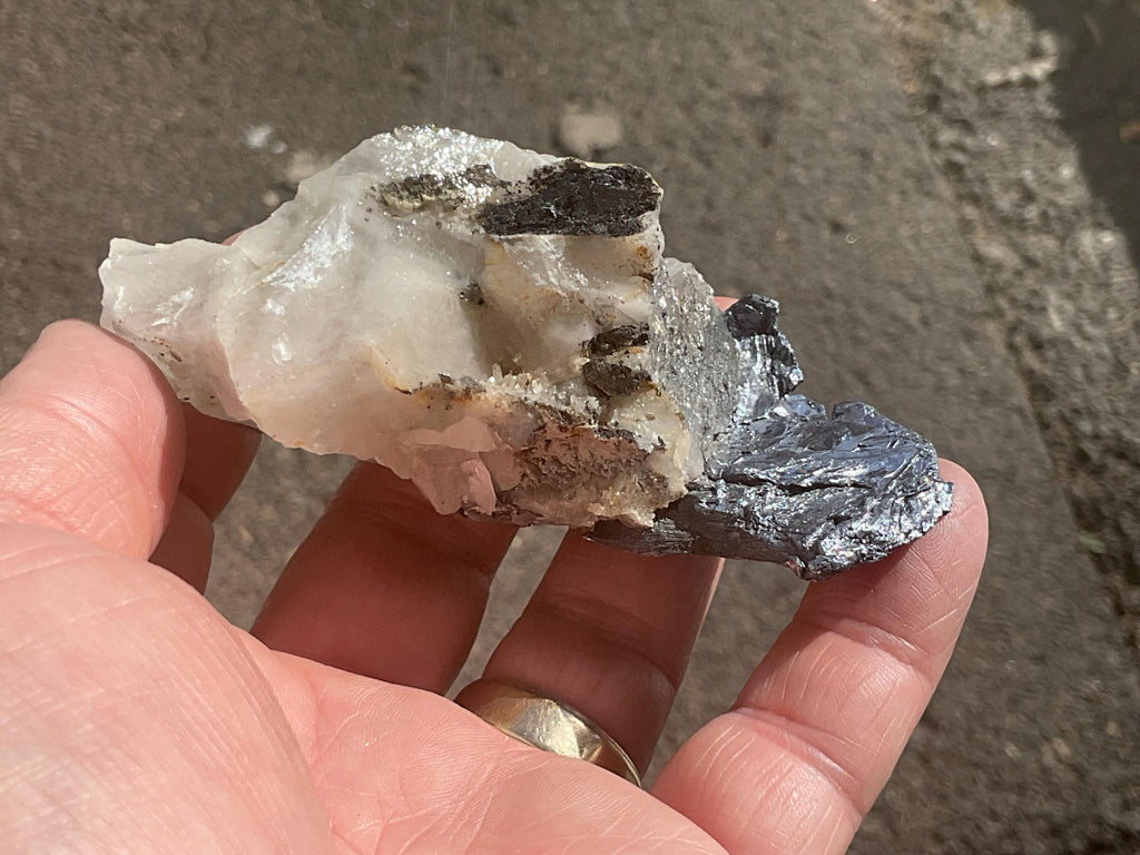 114g Australian Molybdenite on Quartz Specimen 2B