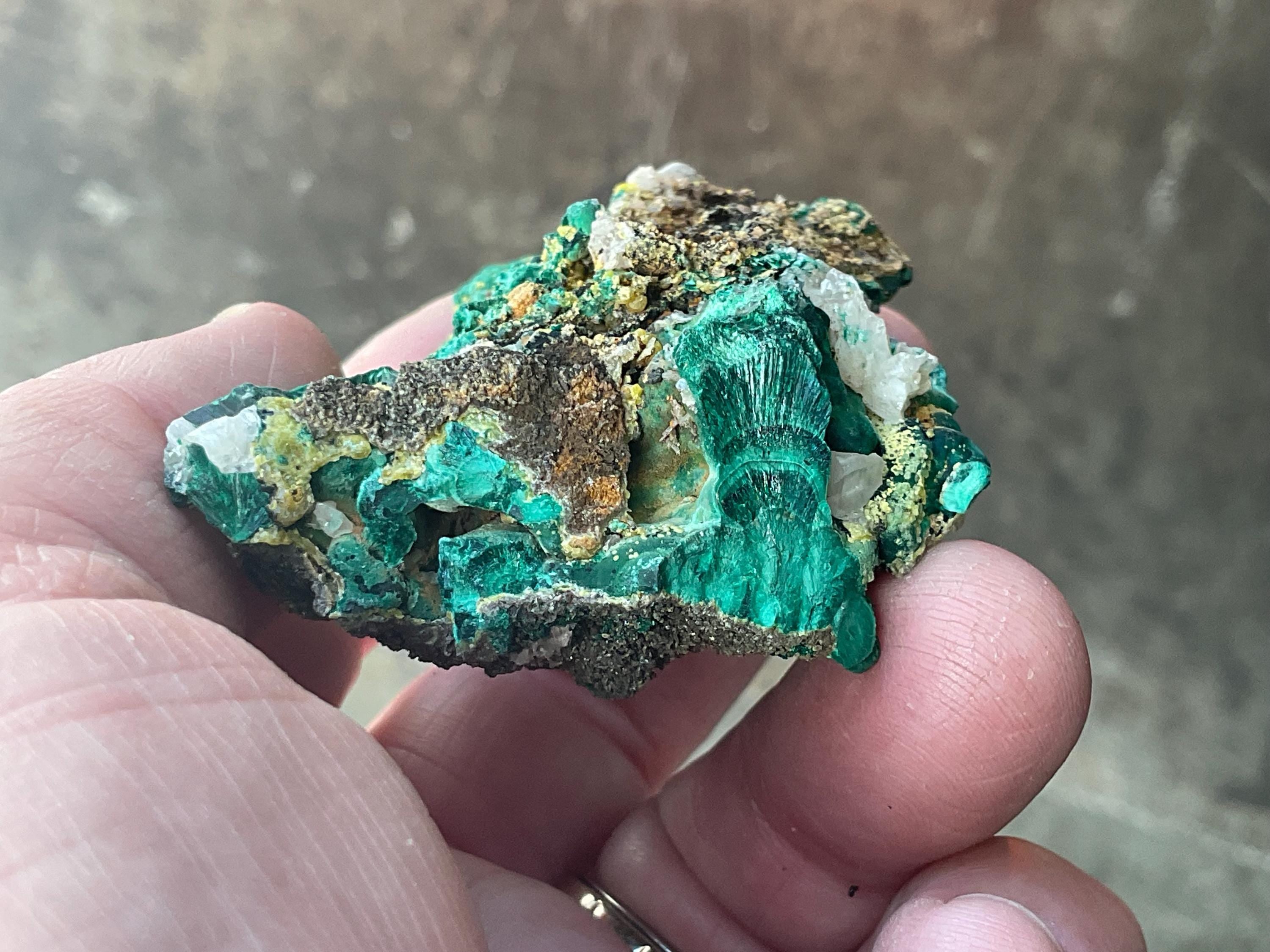 140g Australian Malachite, Cerussite and Pyromorphite Specimen 8B from Rum Jungle