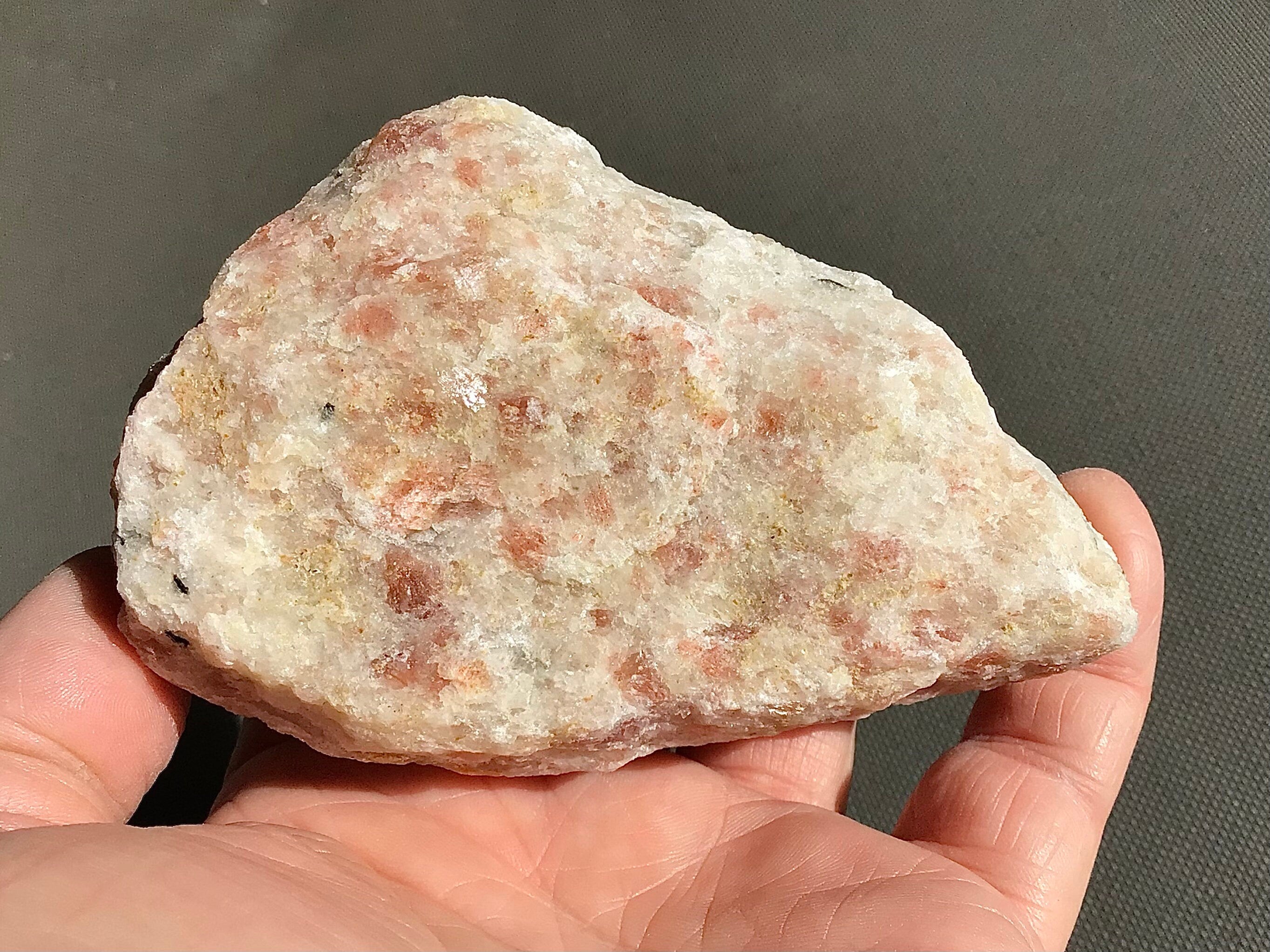 341g Sunstone with Biotite Mica Rough Piece D