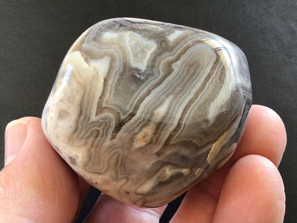 133g Large Crazy Lace Agate Palmstone 2A
