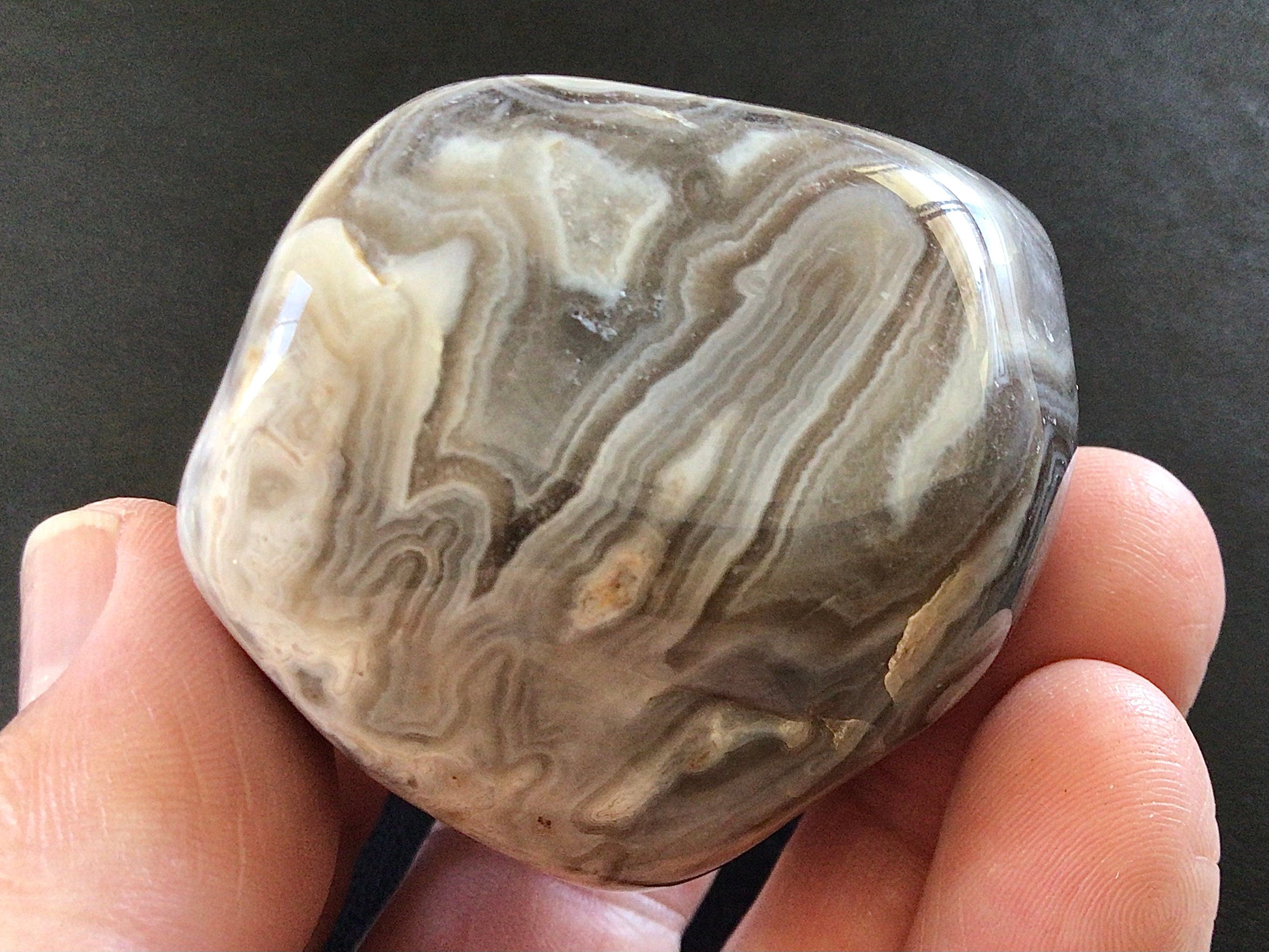 133g Large Crazy Lace Agate Palmstone 2A