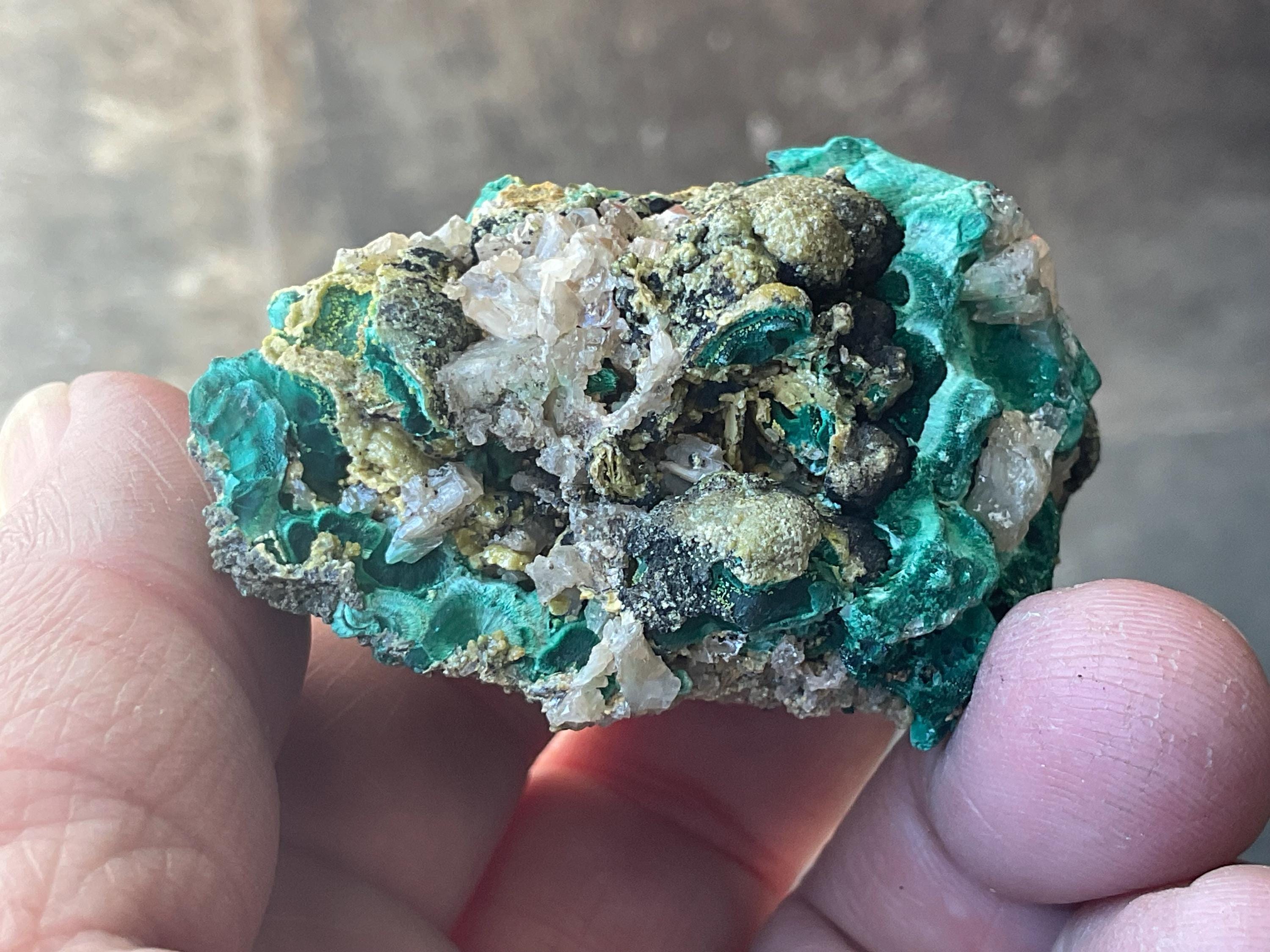126g Australian Malachite, Cerussite and Pyromorphite Specimen 4A