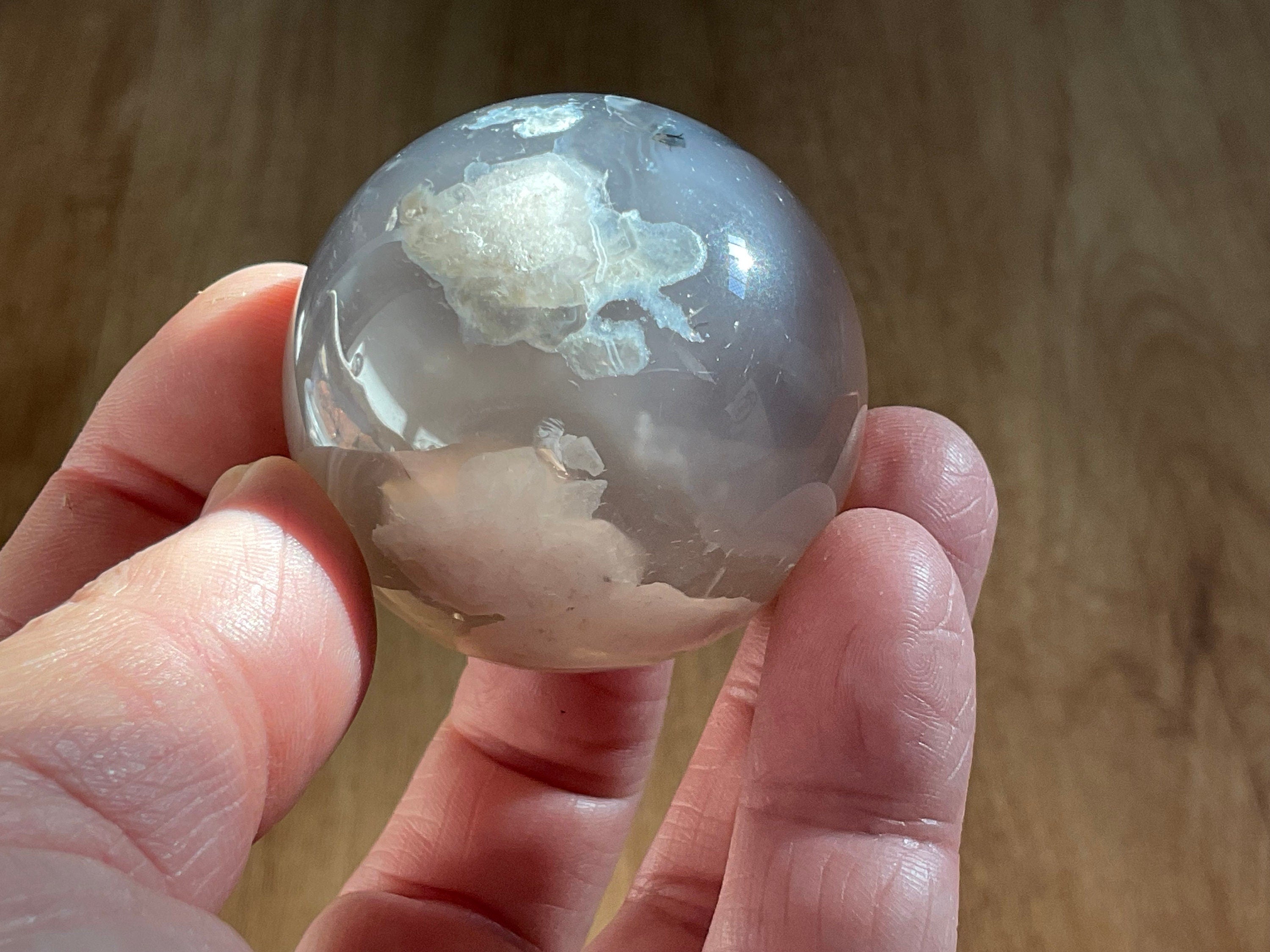 130g Flower Agate Sphere 3A