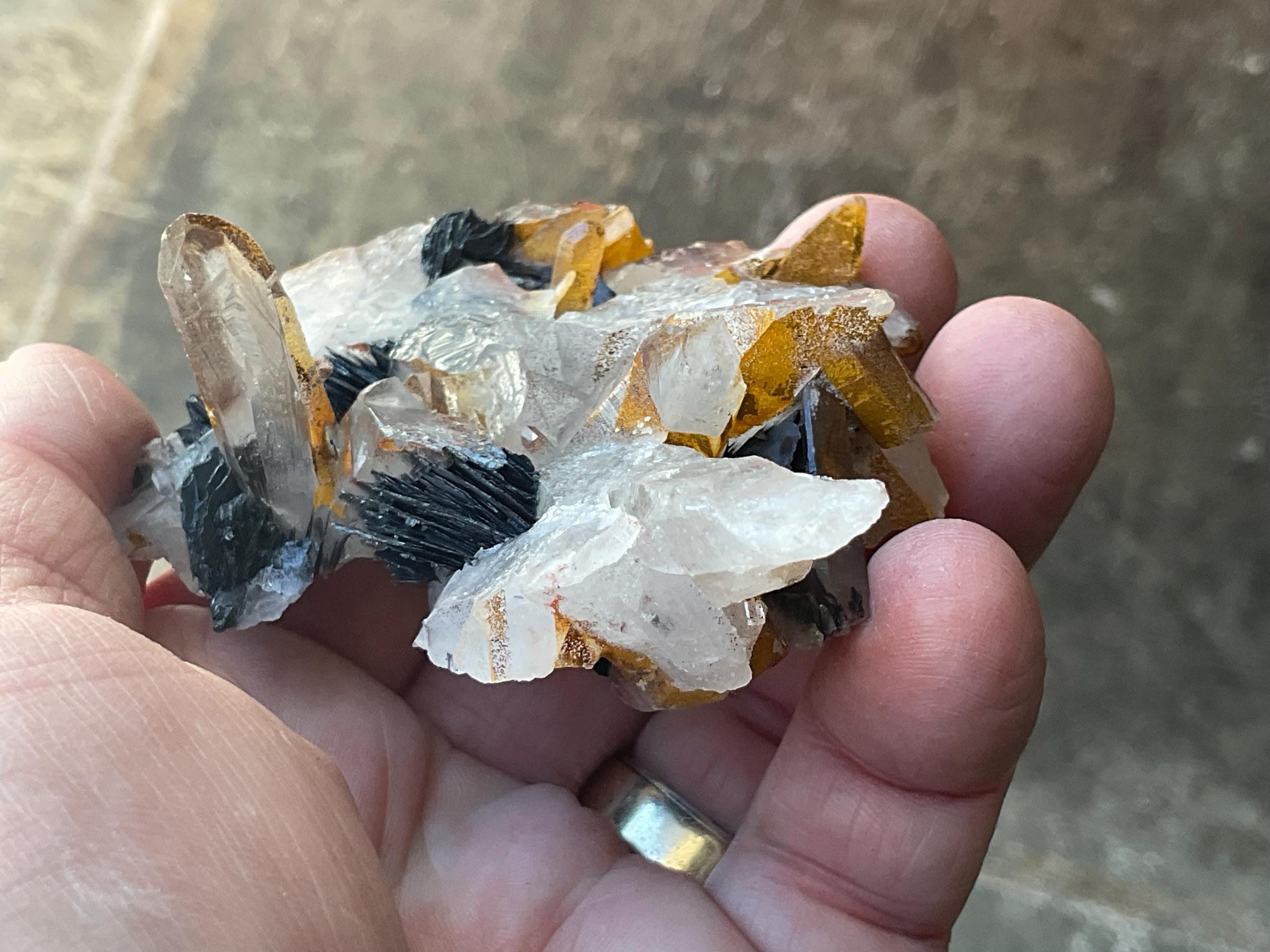 112g Specularite on Quartz Cluster 2A from Inner Mongolia