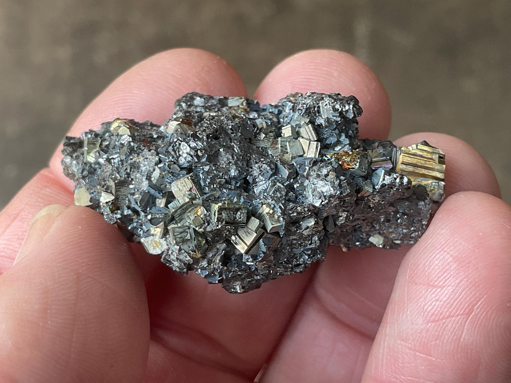 24g Galena with Pyrite on Sphalerite Matrix Specimen B from Bulgaria