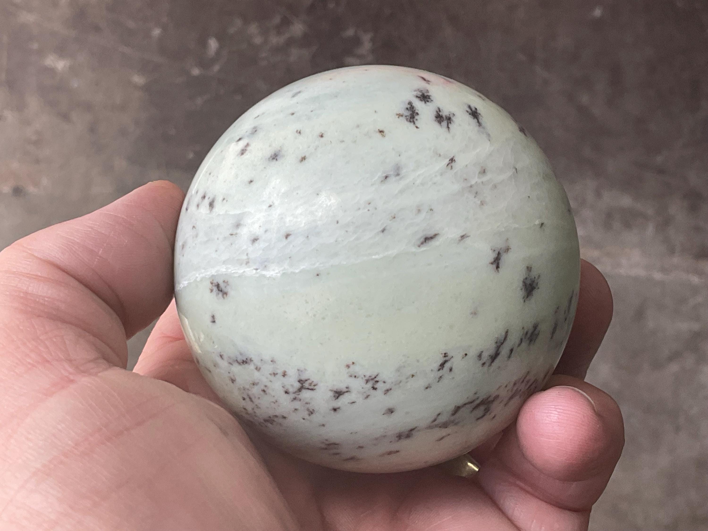 412g Chinese Dendritic Jasper/Siltstone Sphere B