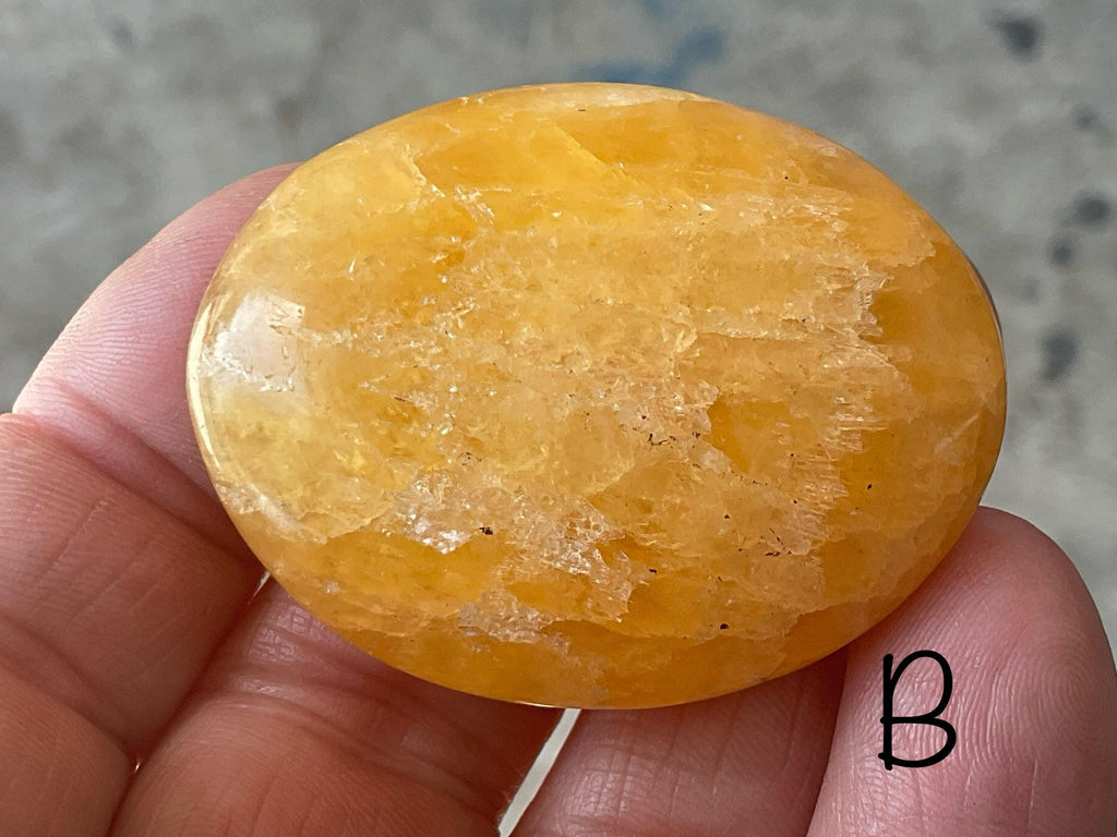 38g “Orange Fire” Calcite Palmstone Group 1