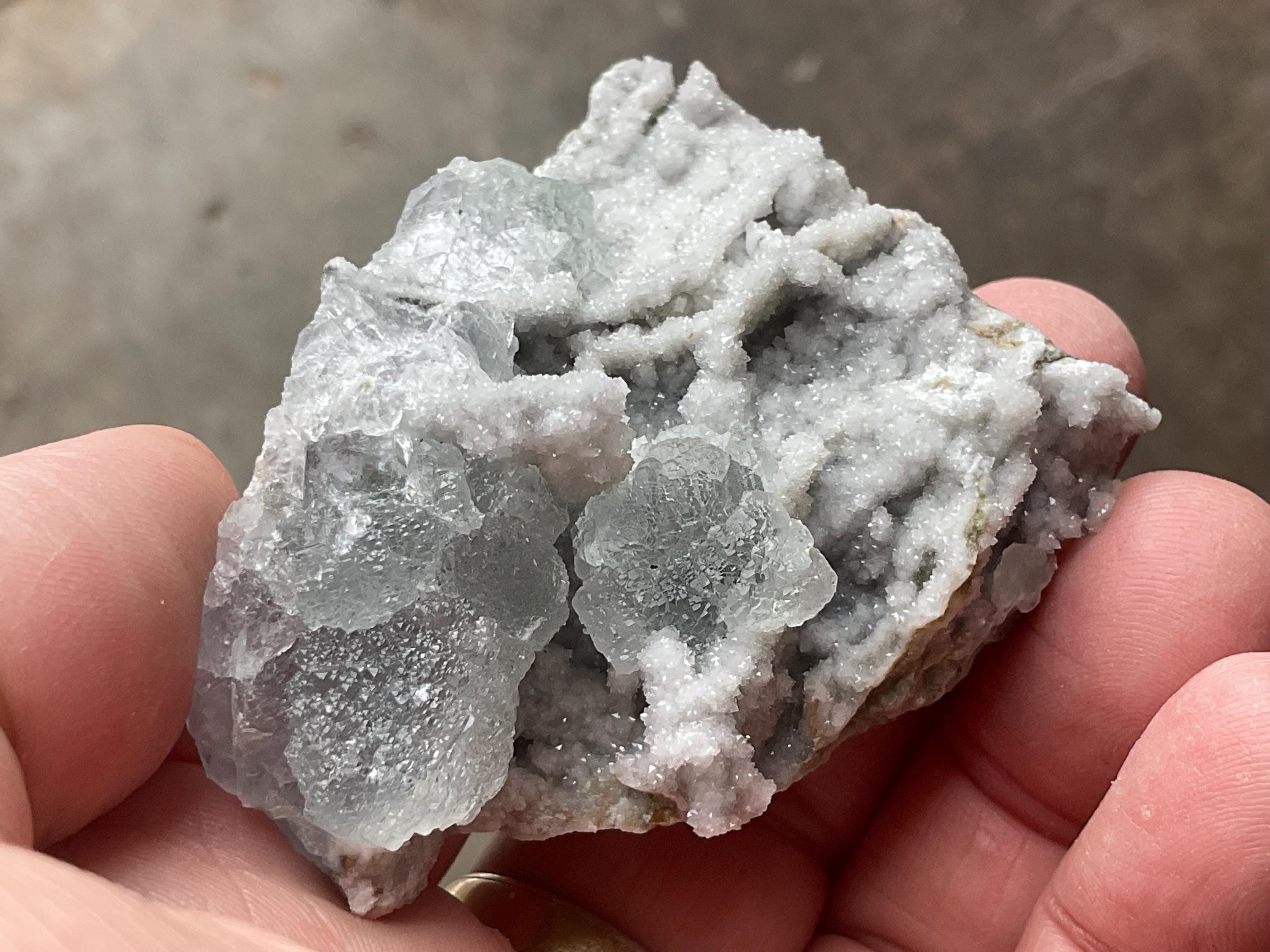 86g Fluorite on Sphalerite Specimen from Fujian, China