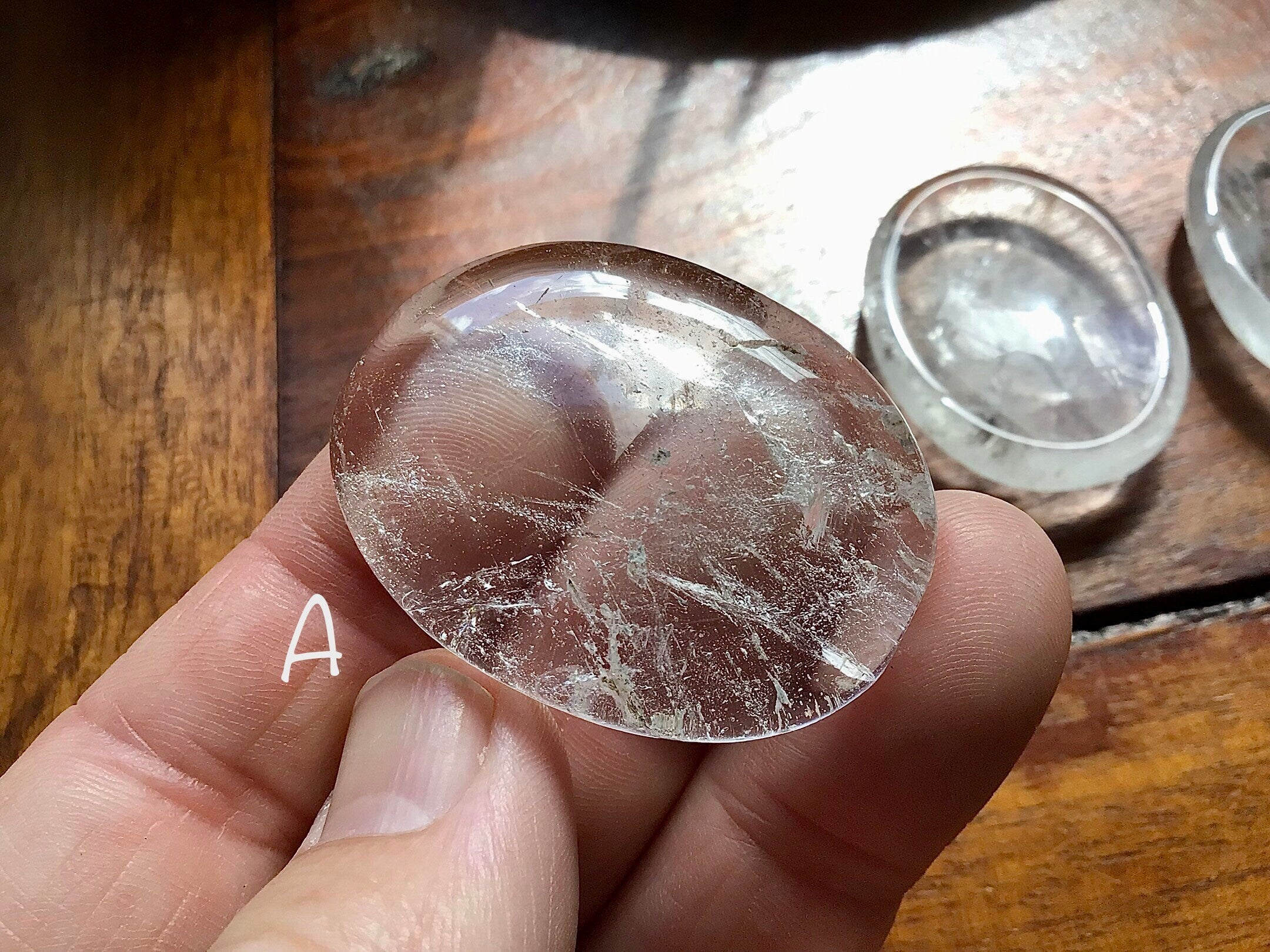 Clear Quartz Thumb Stones Group 4