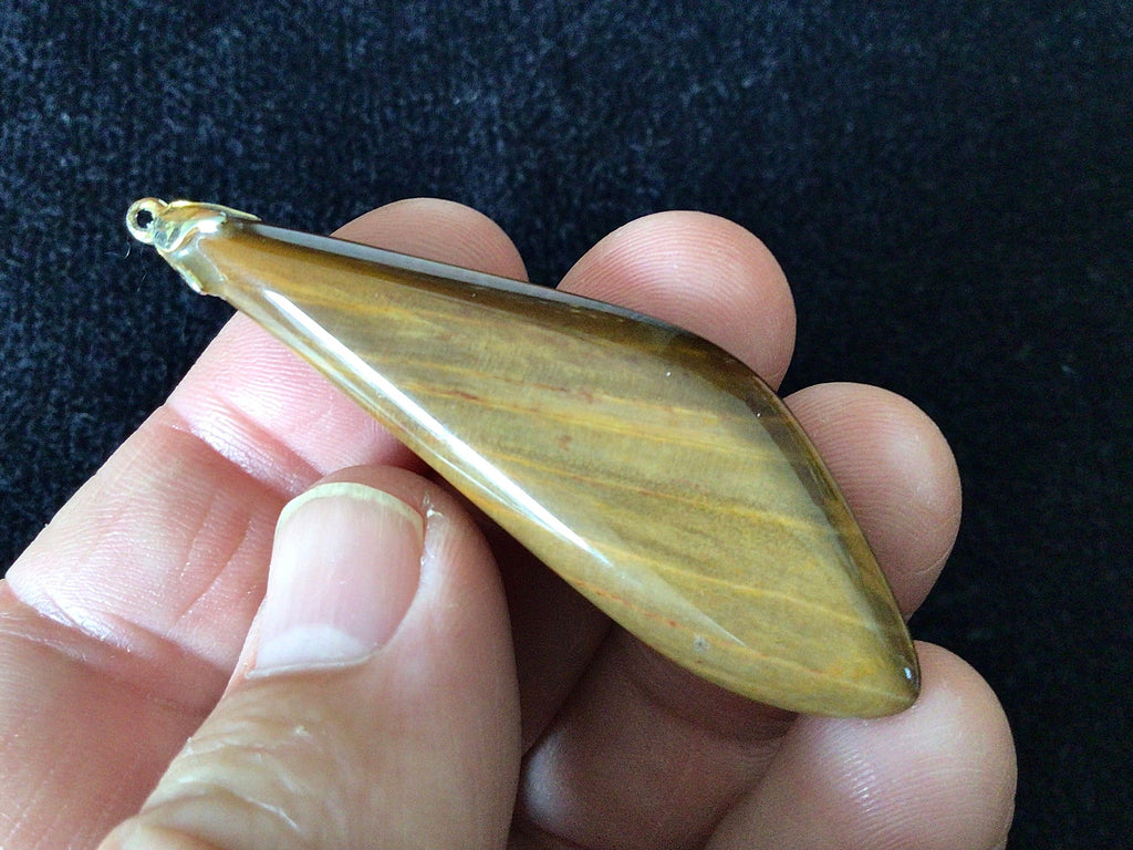 9g Petrified Wood Tumble Pendant 1B