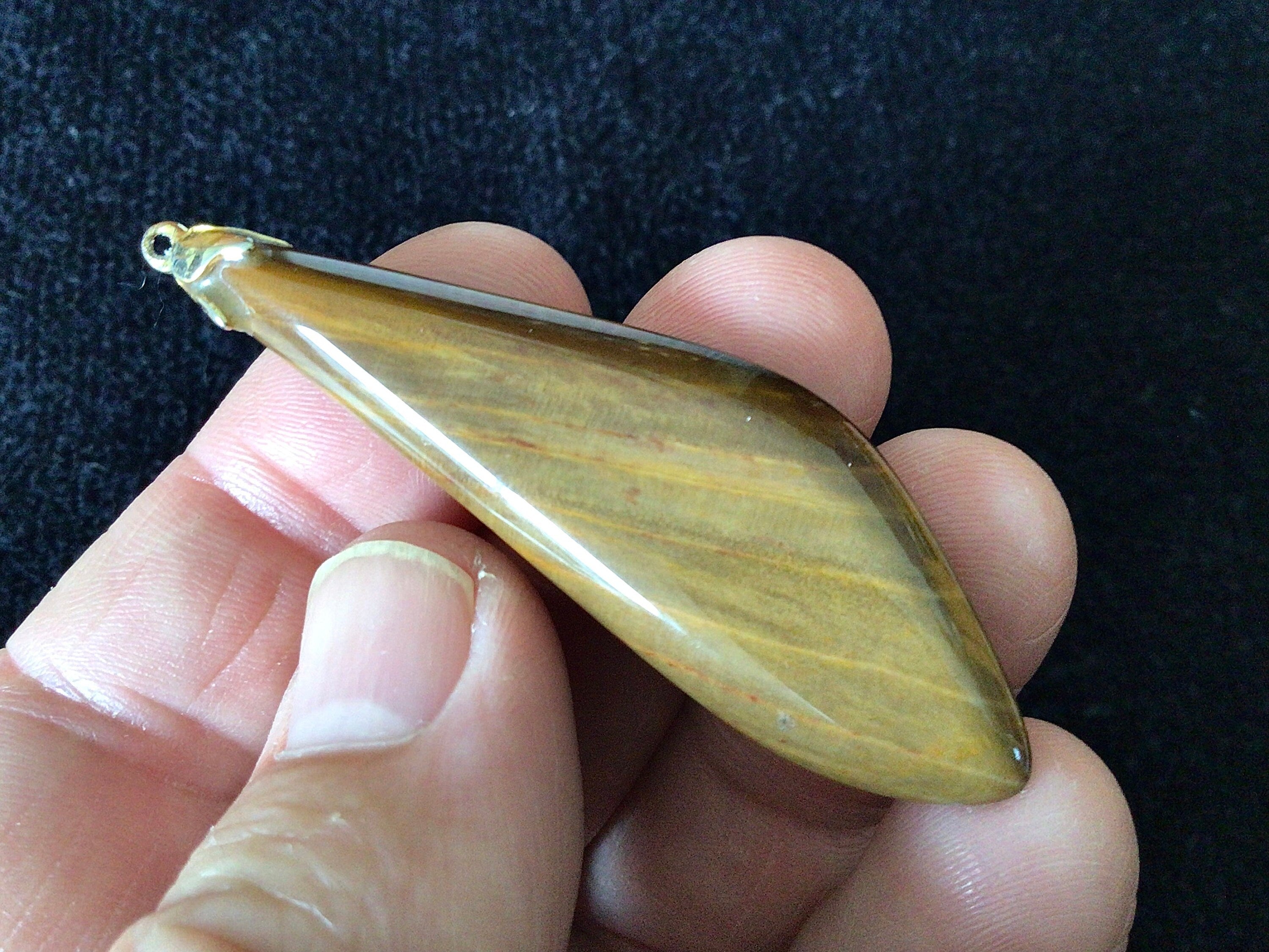 9g Petrified Wood Tumble Pendant 1B