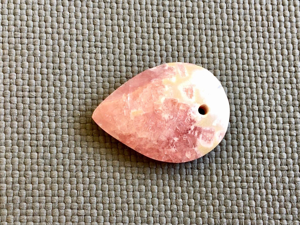 Rhodochrosite Drilled Pendant 2B