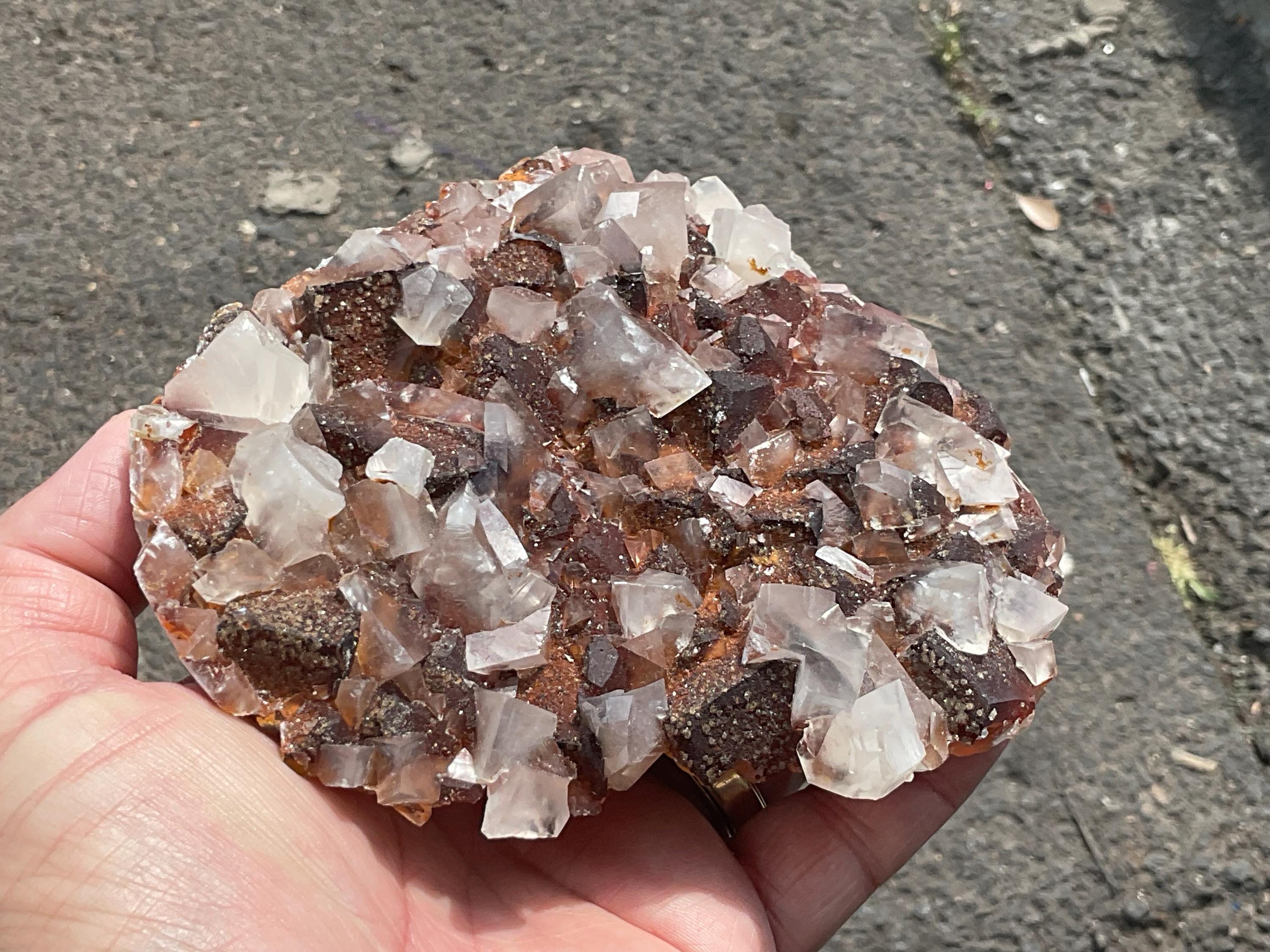 680g Multi Generational Calcite with Hematite from Hubei, China