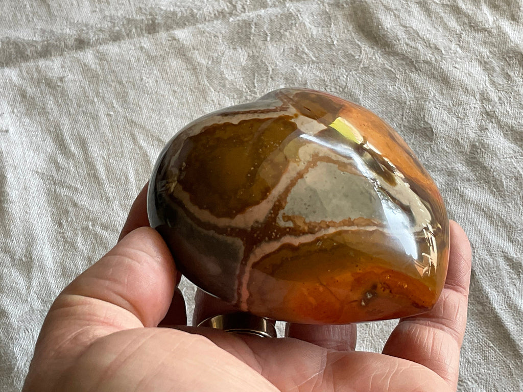 426g Polychrome Jasper Heart 2C