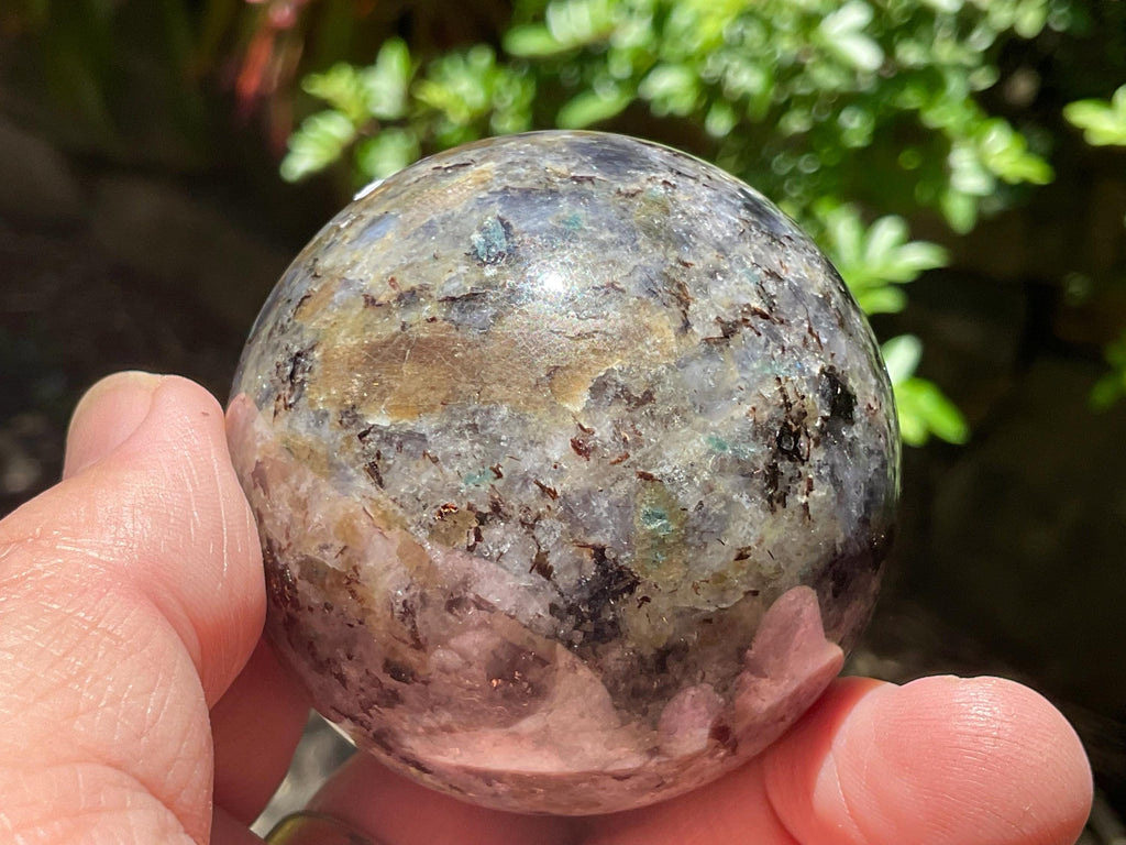 214g Iolite with Apatite Sphere 2B