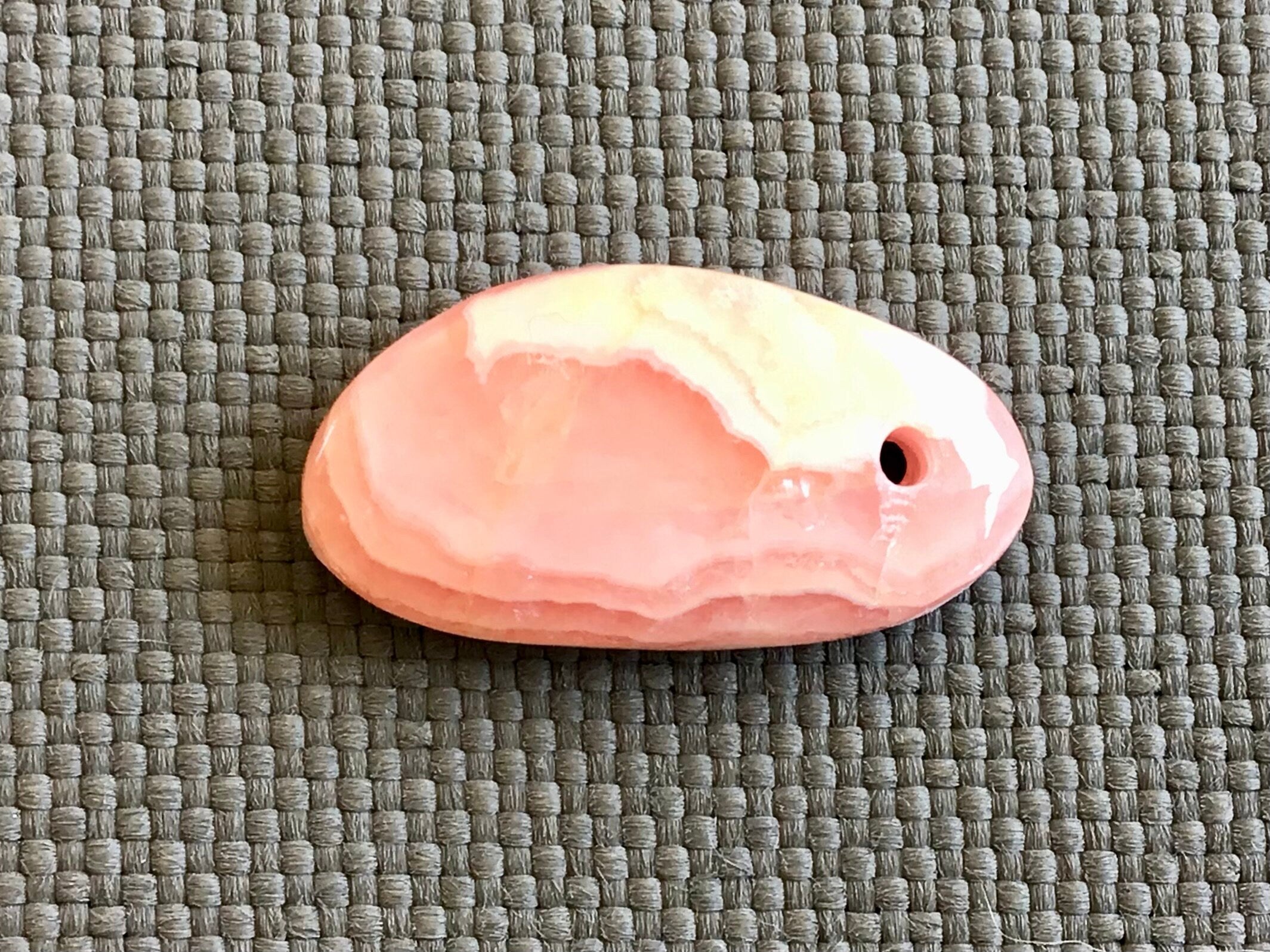 2g Rhodochrosite Drilled Pendant 2A