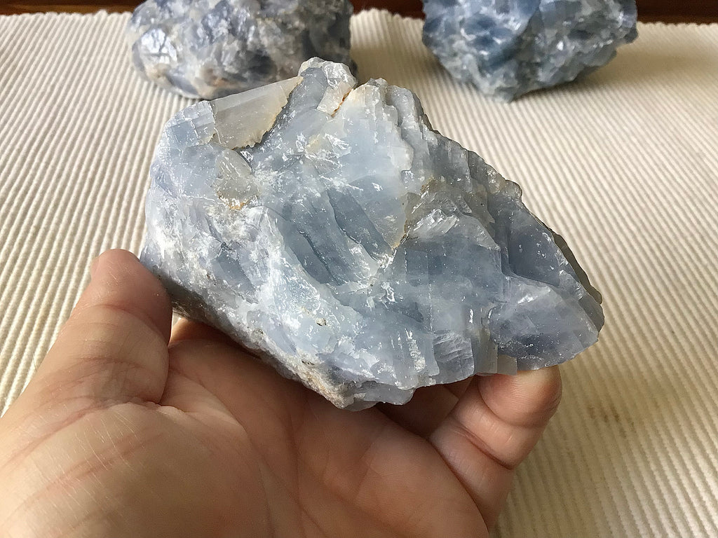 464g Natural Blue Calcite Rough Piece B