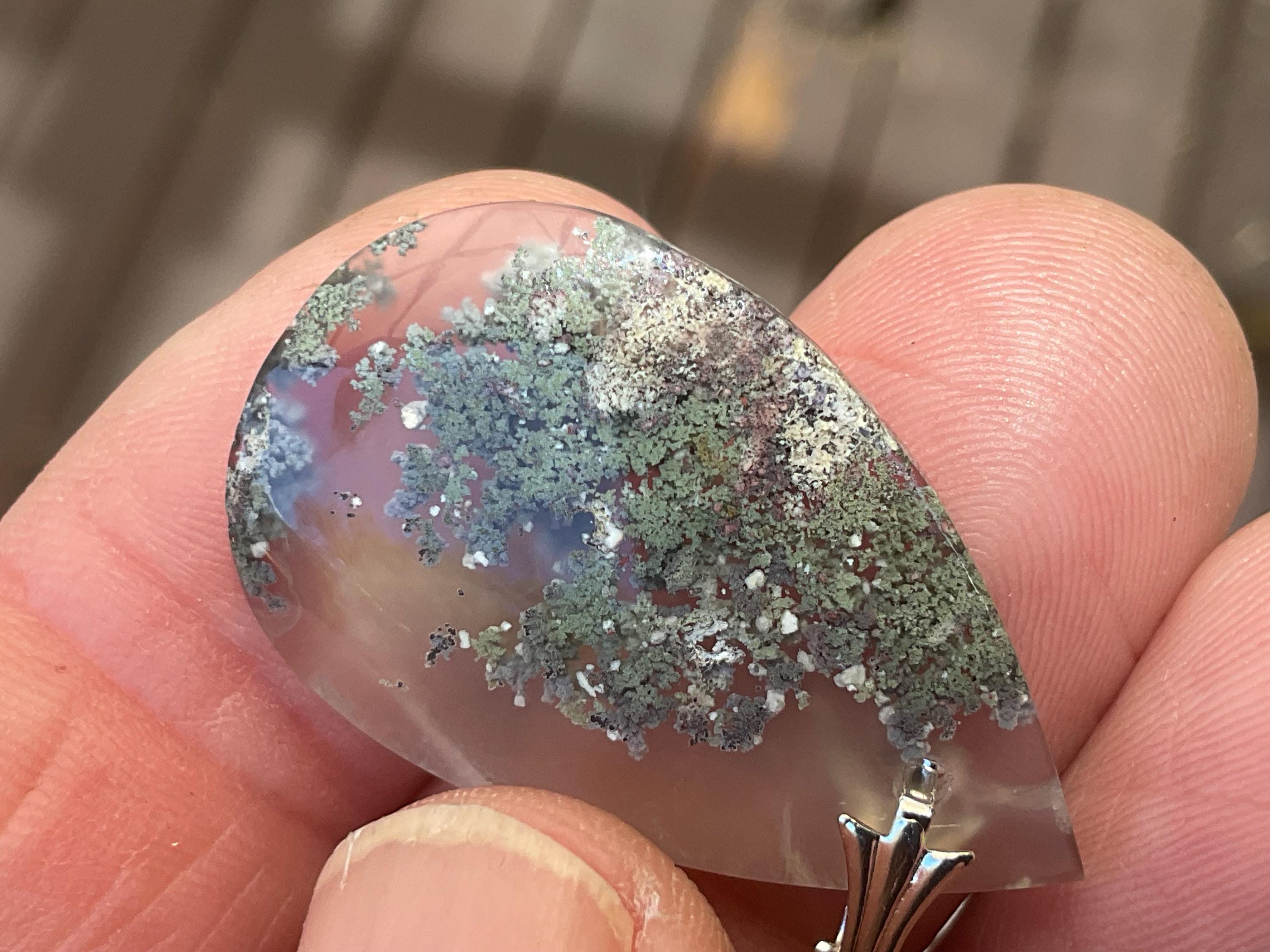 4g Moss Agate Pendant 2B