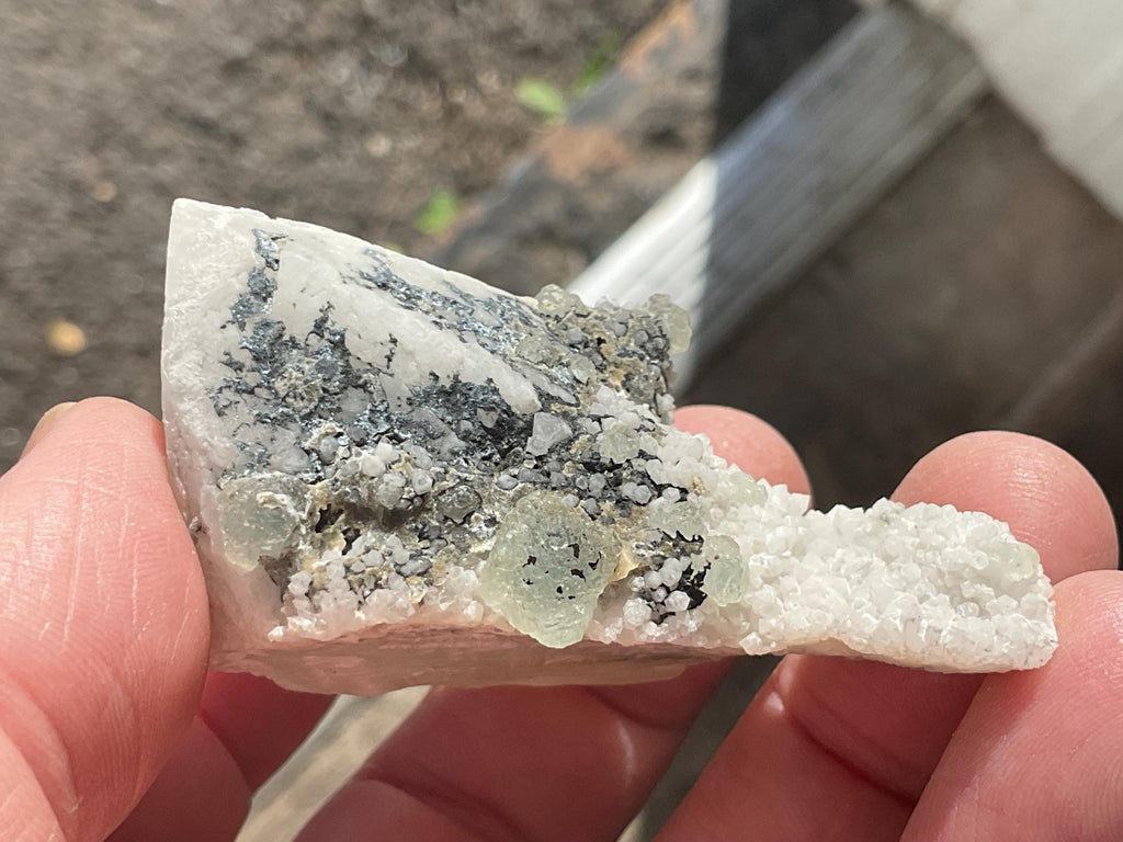 84g Fluorite on Candle Quartz Specimen 1B