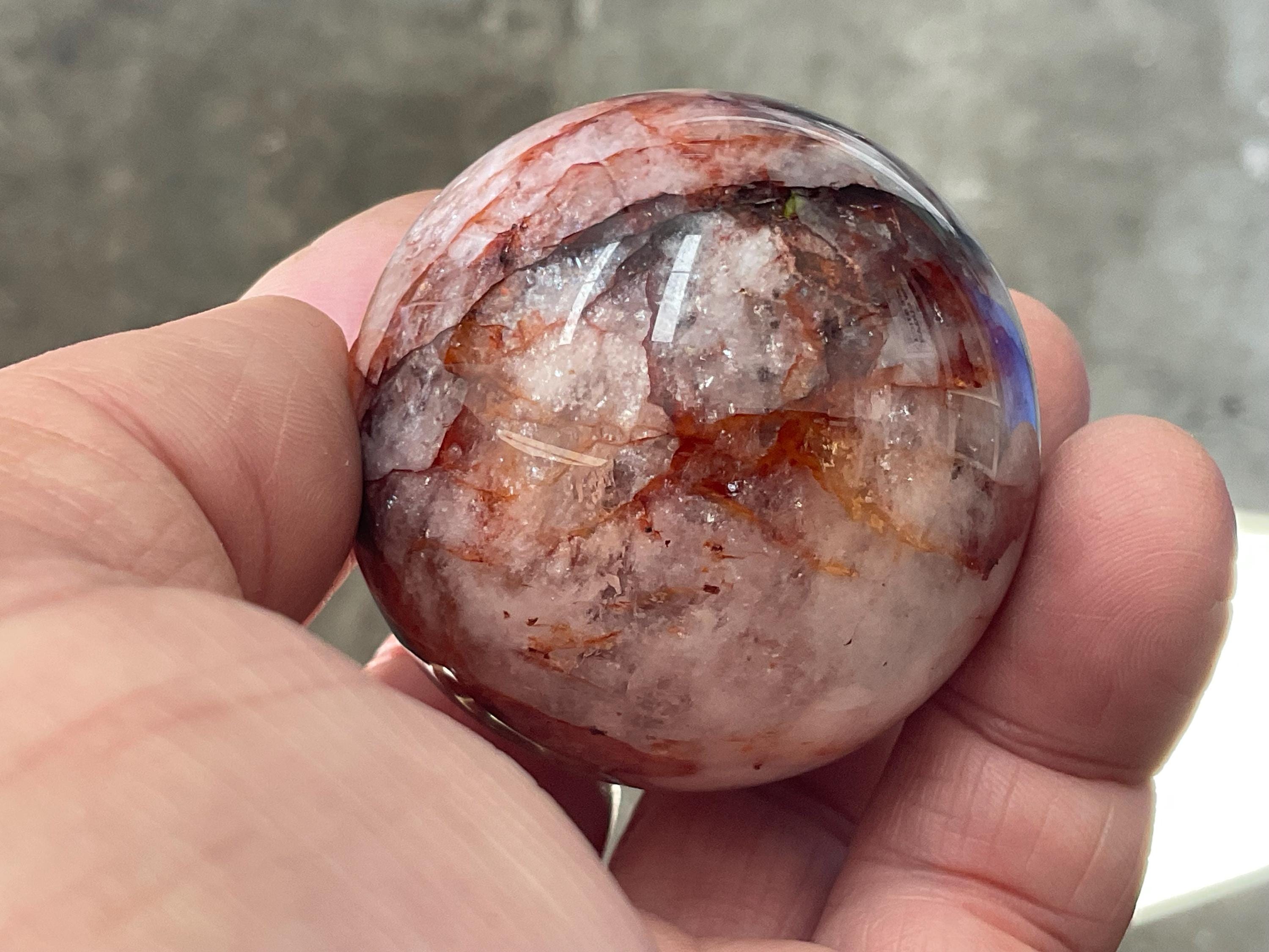 138g Fire Quartz (Hematite Quartz) Sphere 1A