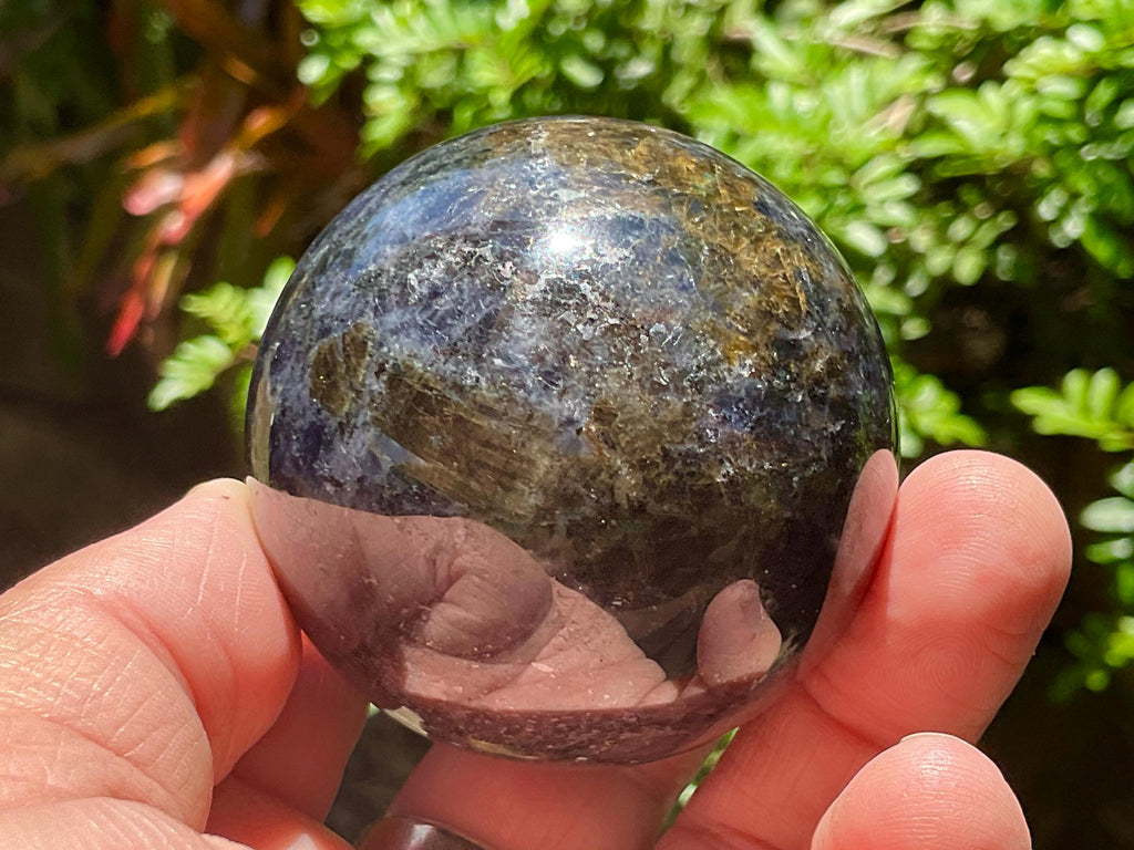 246g Iolite with Apatite Sphere 3B