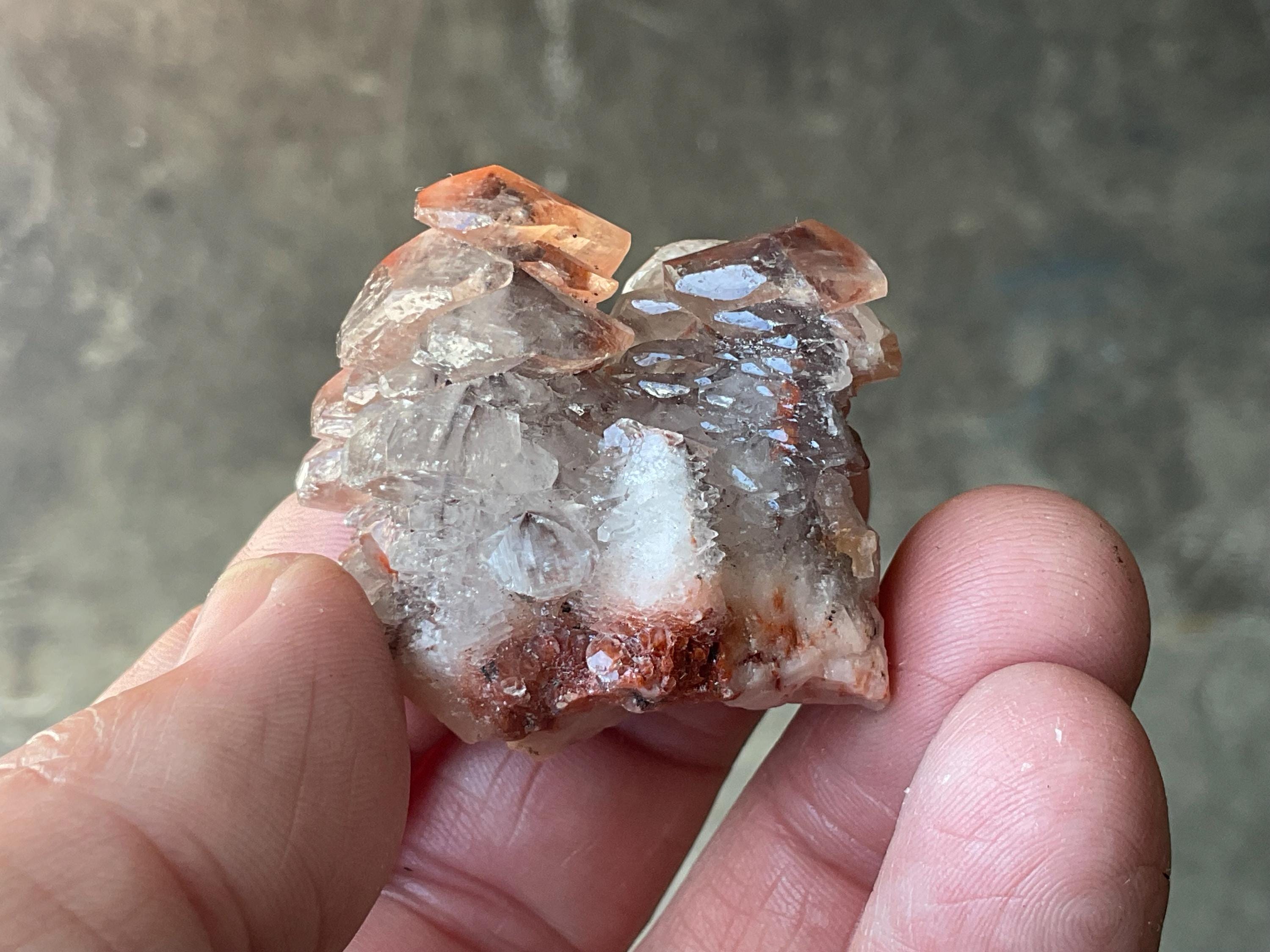 40g “Red Pagoda” Calcite Specimen from Hubei, China