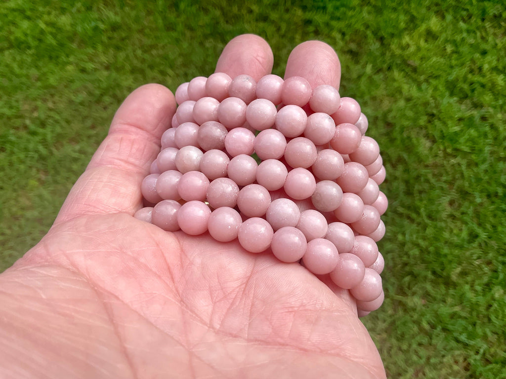 Mexican Pink Opal 8mm Bead Bracelet