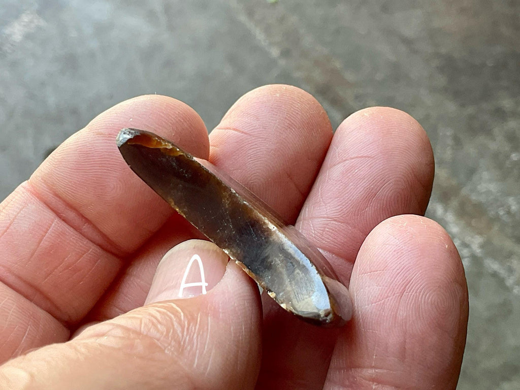 Chocolate Calcite Crescent Moon Carving A
