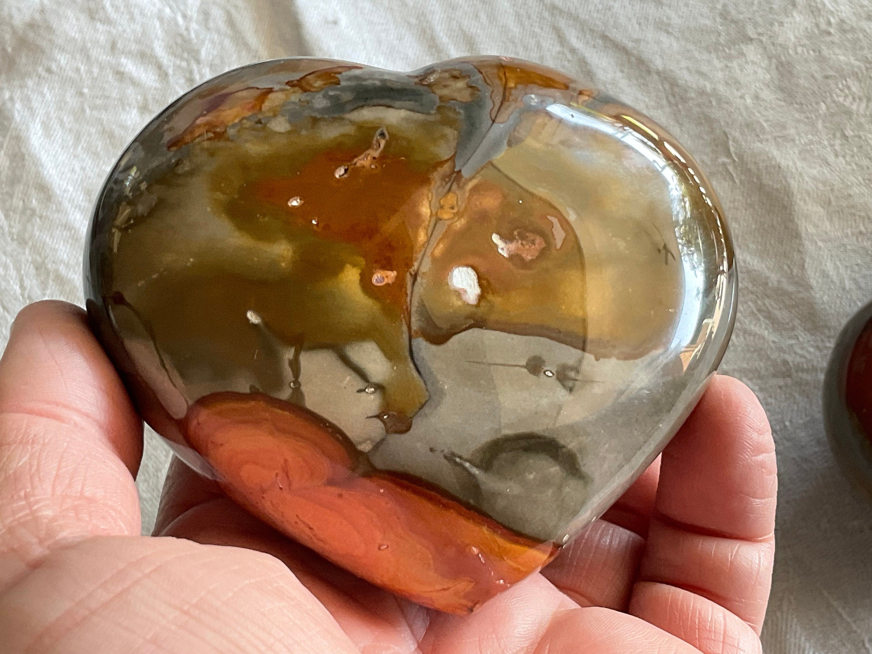 354g Polychrome Jasper Heart 2A