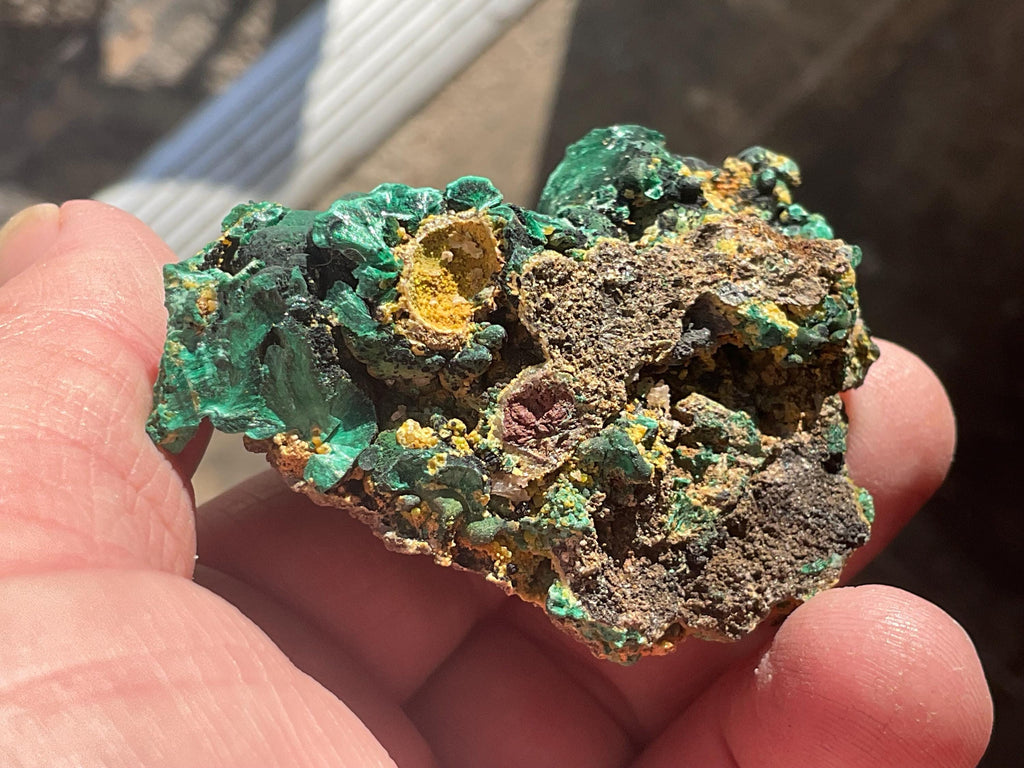 122g Australian Malachite, Cerussite and Pyromorphite Specimen 8A from Rum Jungle”