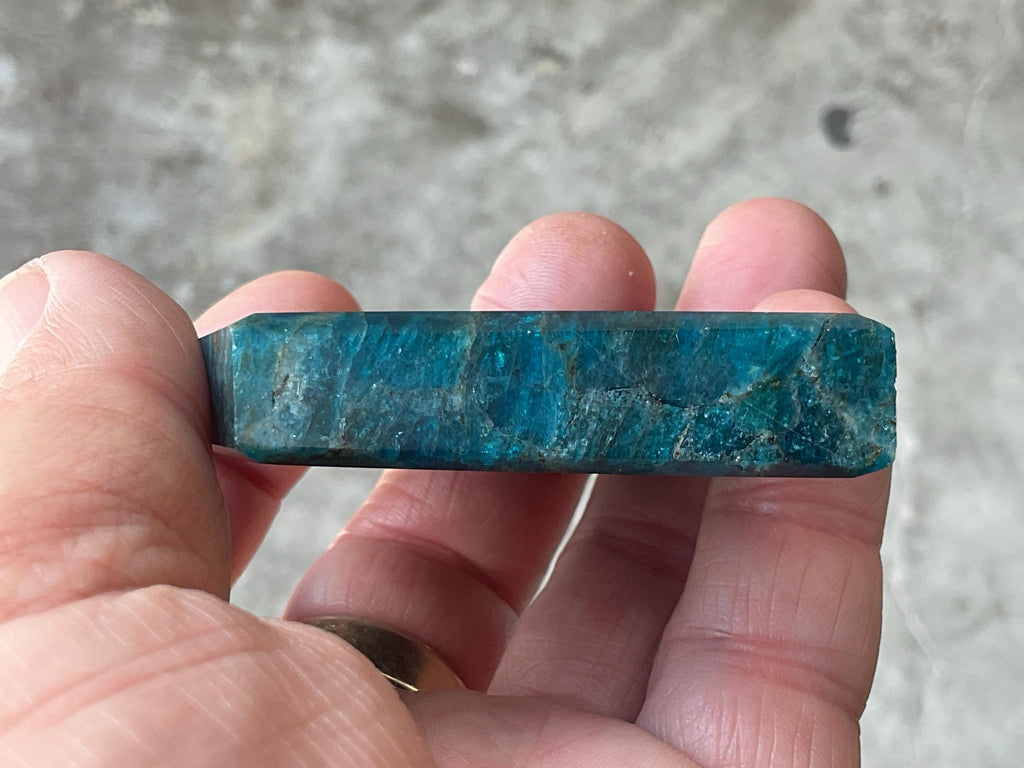 94g Blue Apatite Polished Diamond 4B