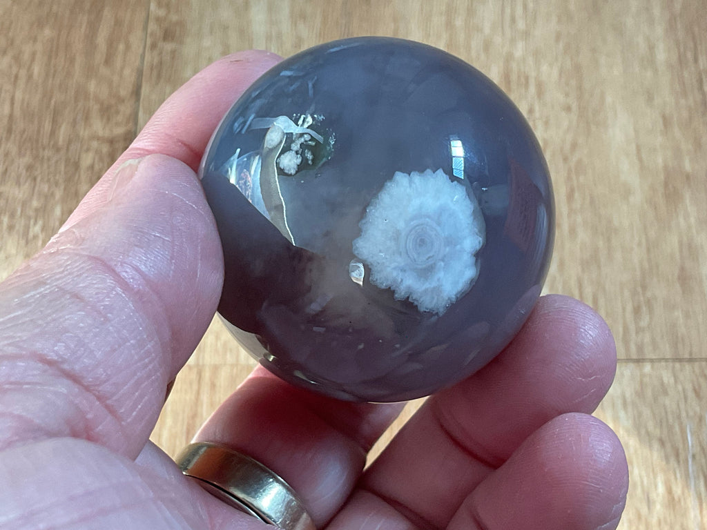 149g Flower Agate Sphere  4B