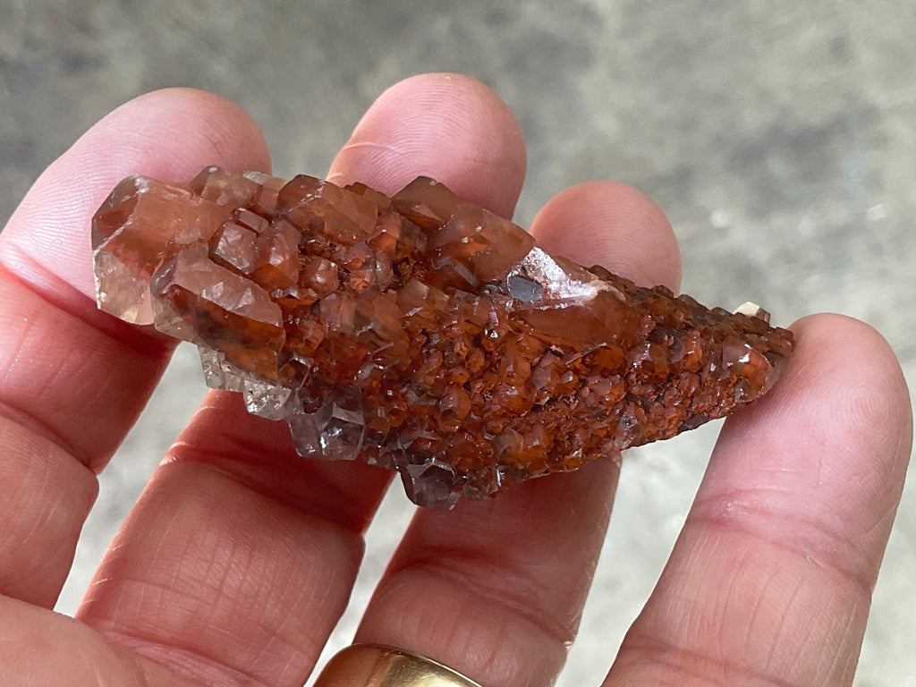 50g “Red Pagoda” Calcite Specimen 6C from Hubei, China