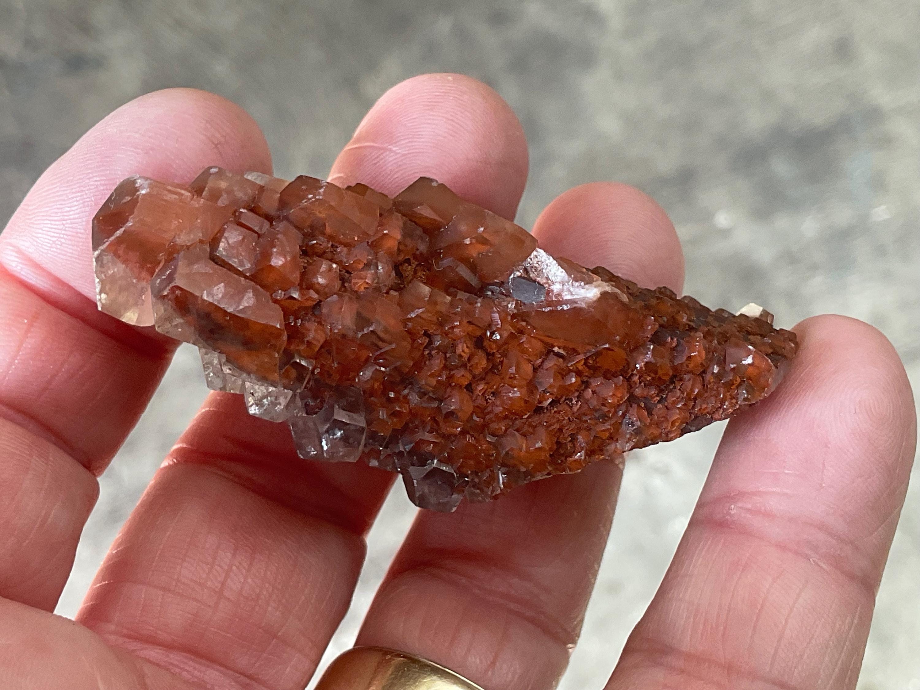 50g “Red Pagoda” Calcite Specimen 6C from Hubei, China