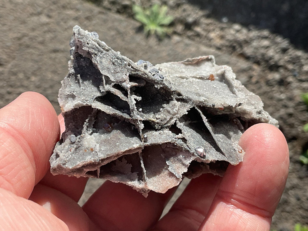 60g Sphalerite, Garnet, Galena Quartz Specimen 4A from Hunan, China
