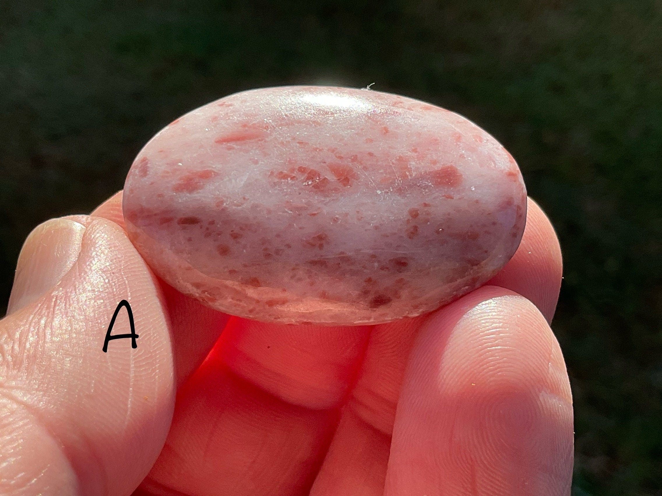 16g Pakistan Strawberry Jasper small Palmstone  1 A