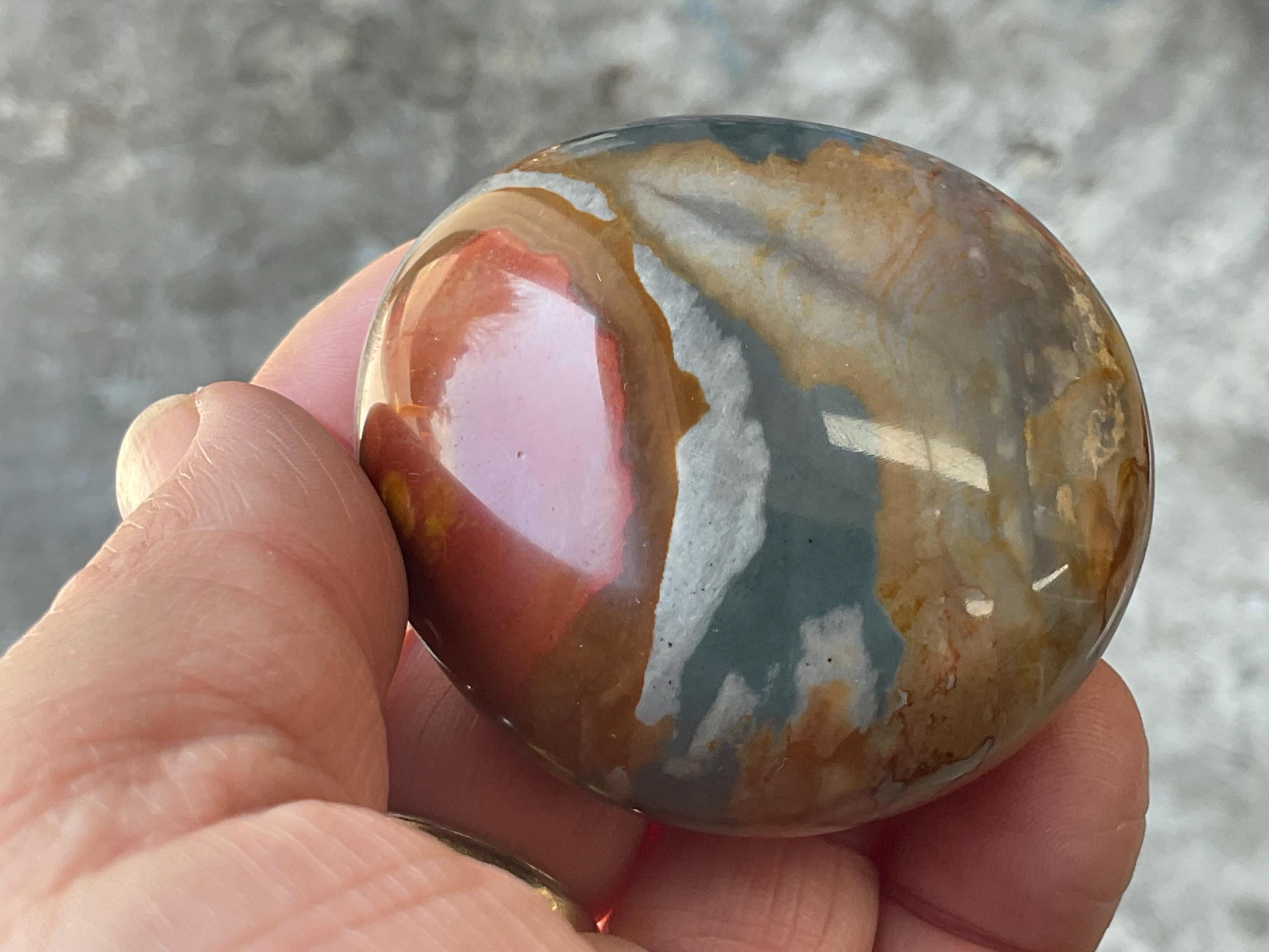 152g Polychrome Jasper Palmstone 26B