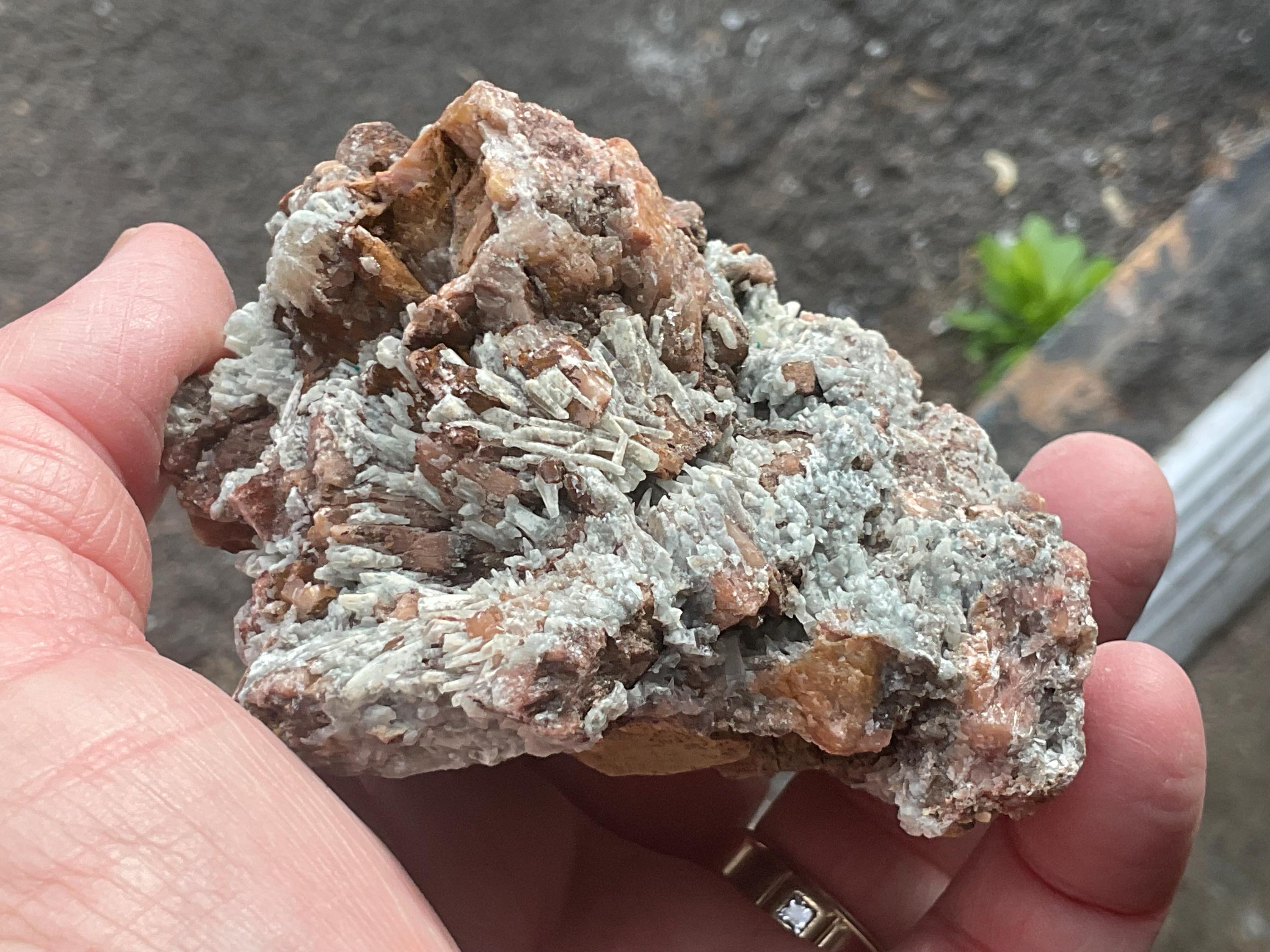 504g Malachite and Selenite on Dolomite Matrix Specimen 3B