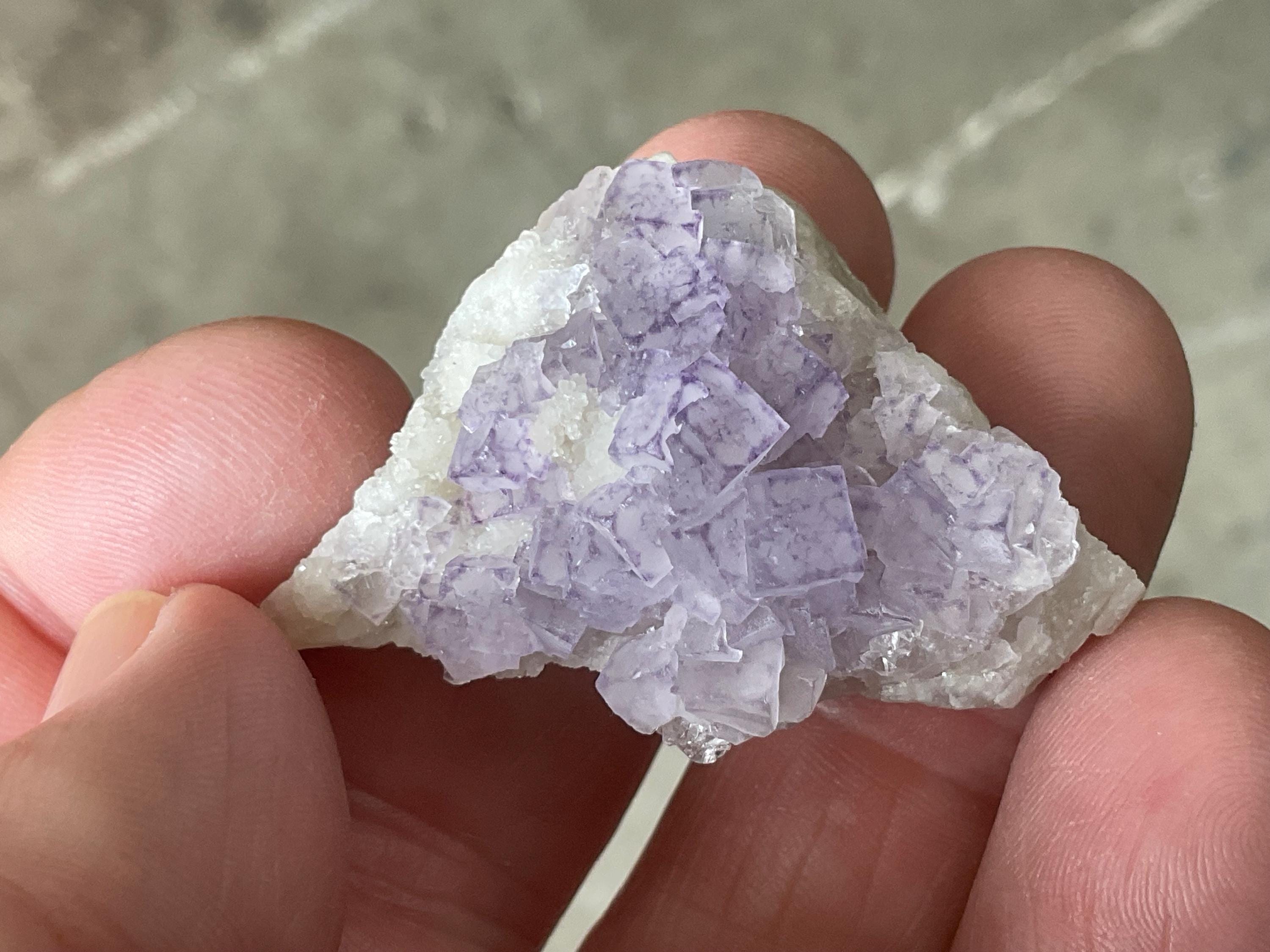 22g Lavender “QR Code” Fluorite Specimen 2B