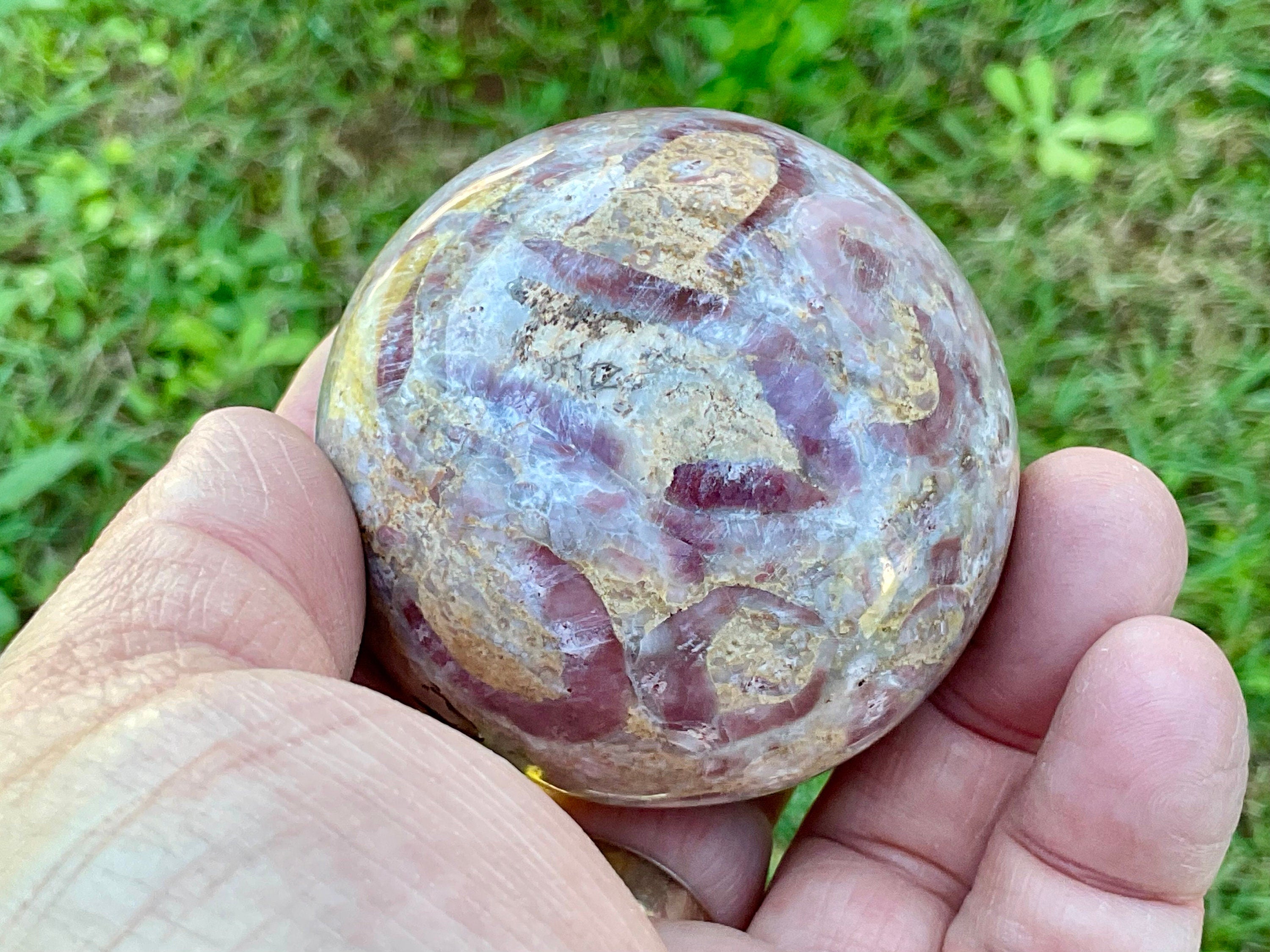 279g Strawberry Jasper Sphere 1A