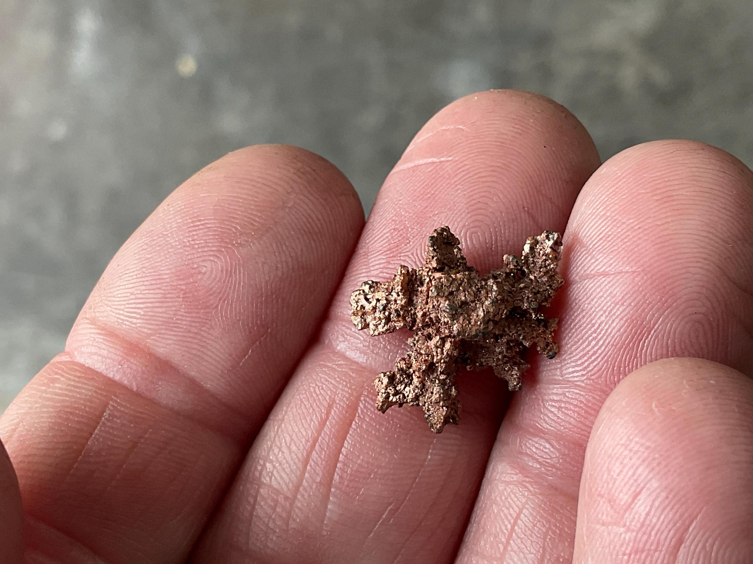 2g Native Copper Specimen 1C from the Red Dome Mine Australia